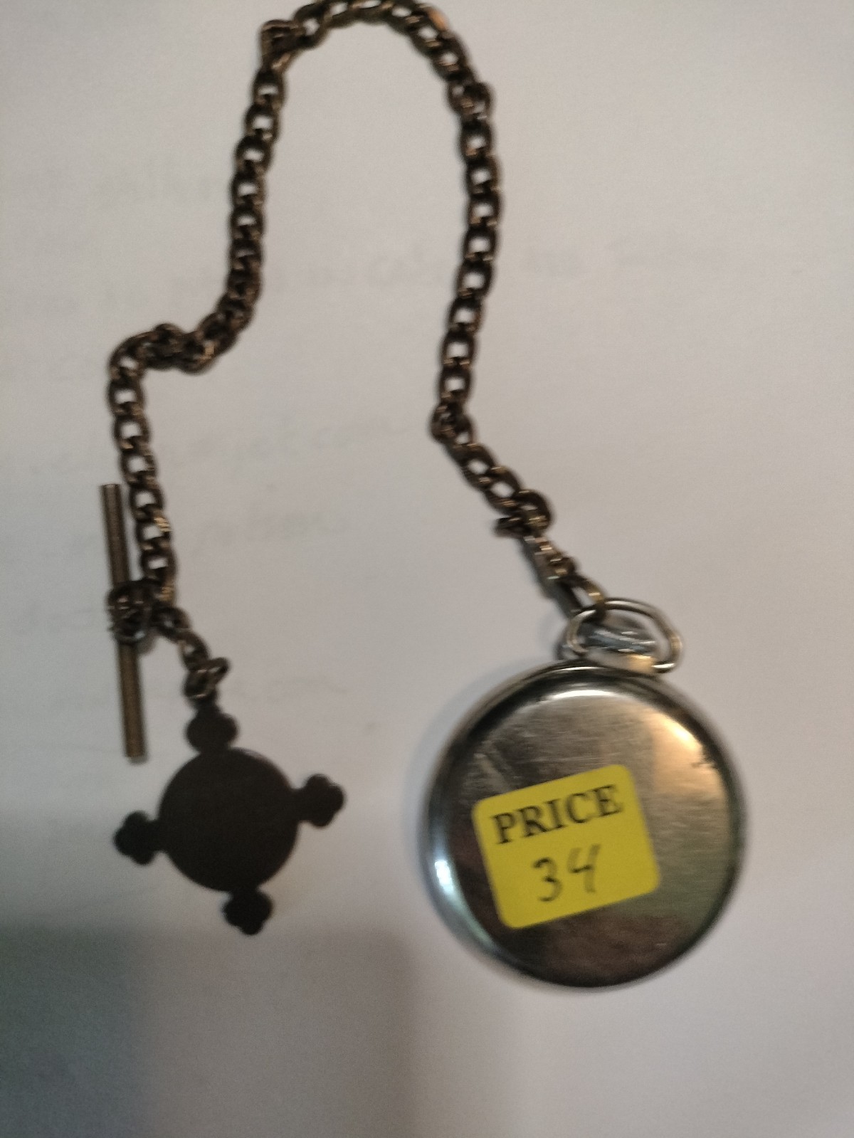 Everbrite Captain Pocket Watch 1930 E. Ingraham Co. w/St. John Ambulance Assoc-