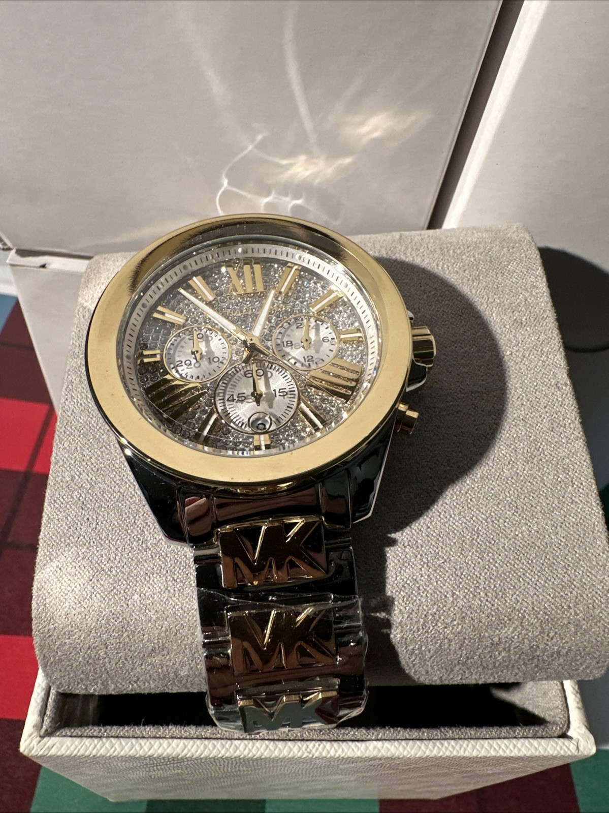 Michael Kors Wren Oversized Gold/Silver Chronograph Watch MK6953