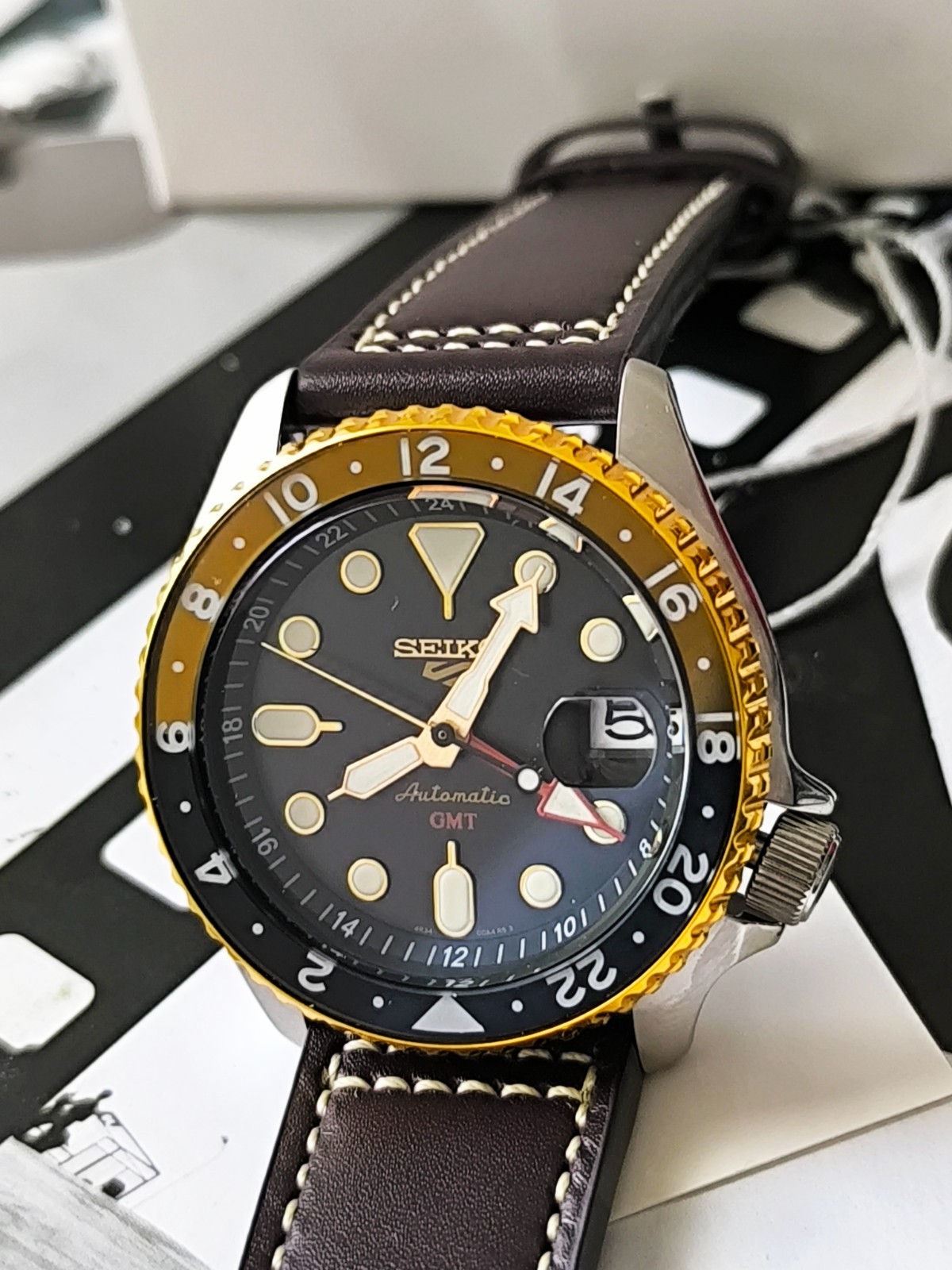 Seiko 5 Sports Asia SSK036K1 SKX GMT Black dial (no box*) SSK036K1