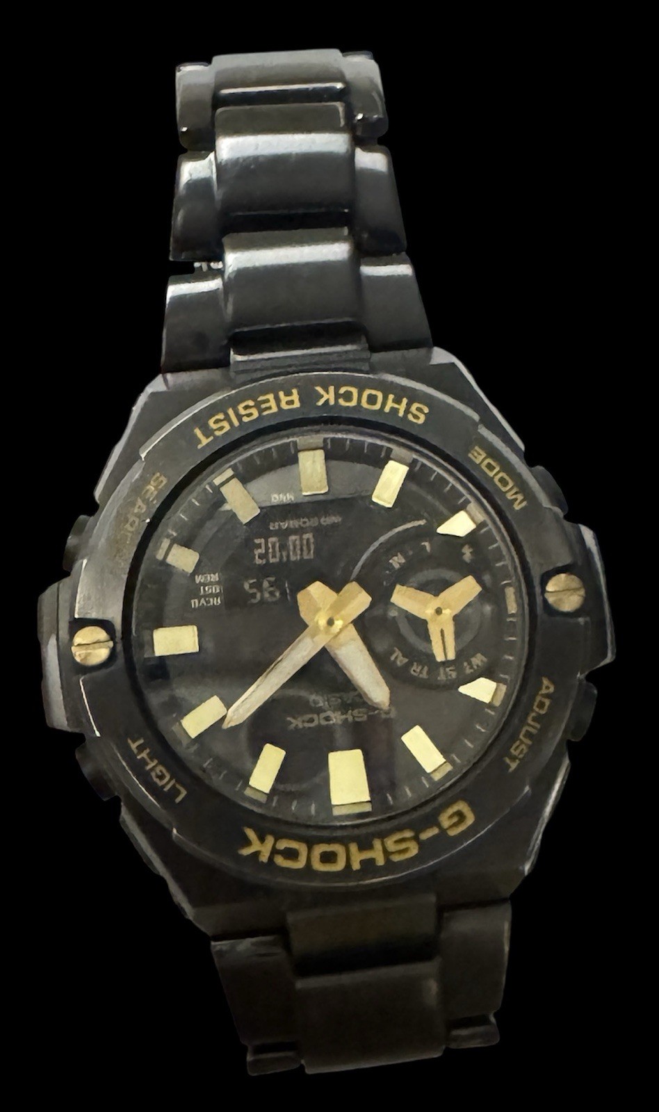 Casio Men’s G-STEEL Carbon Bluetooth Solar Black Watch GST-B500BD-1A9