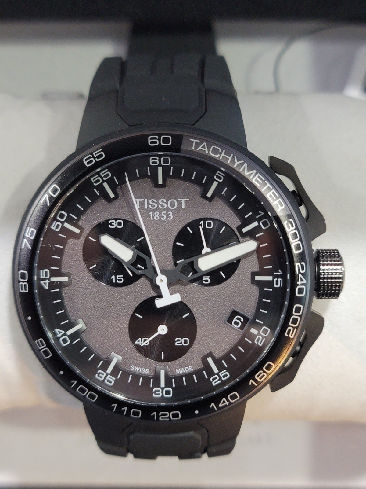 Tissot T-Race T111.417.37.441.03 Gray Dial Silicone Strap Men’s Watch New In Box