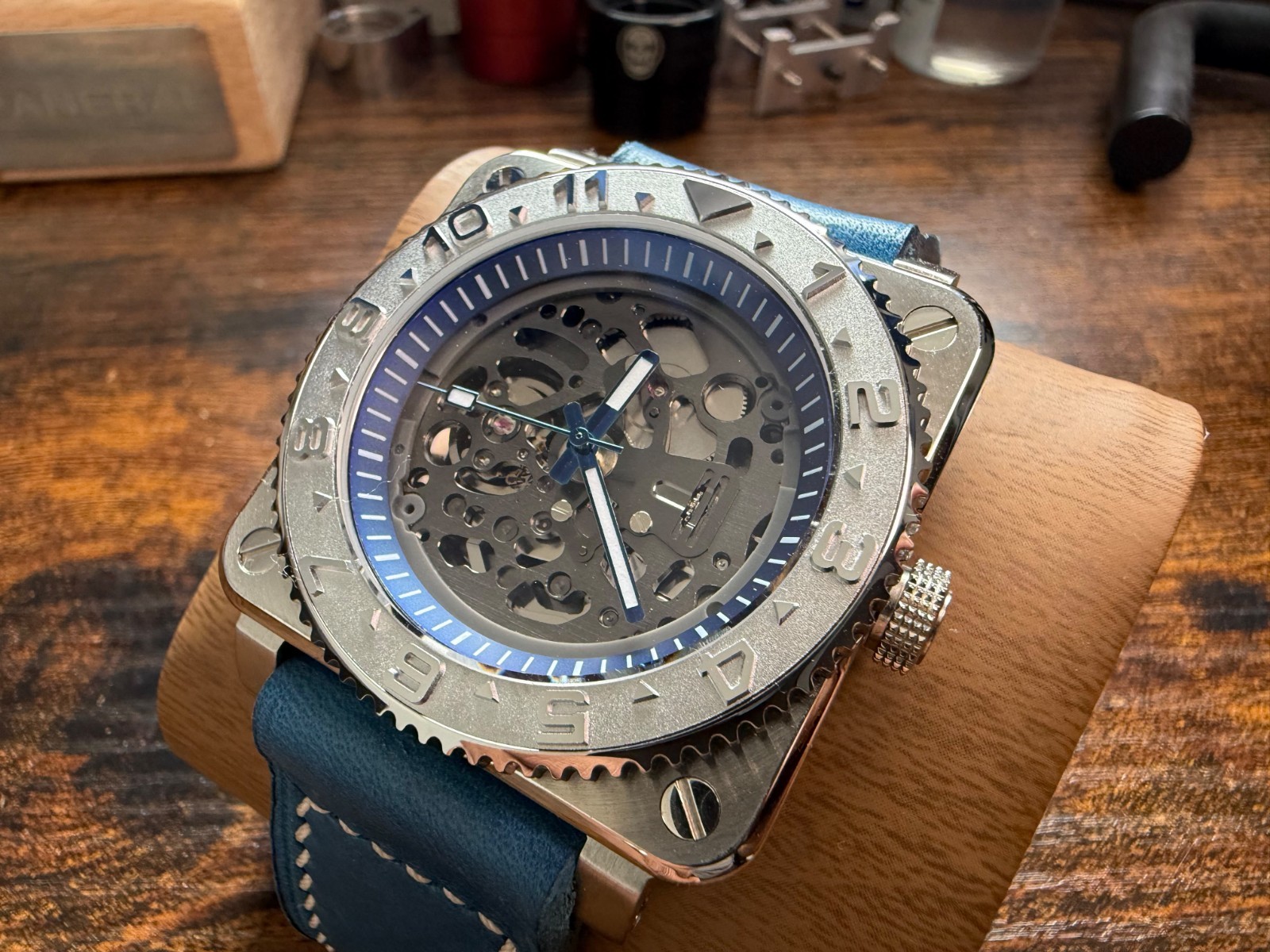 Bespoke Skeleton mod Automatic Watch powered by nh72 movement