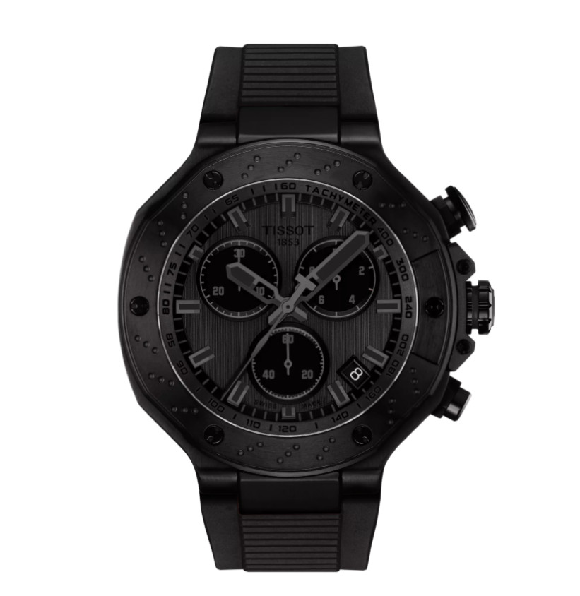 Tissot T-Race Quartz Dark Grey Dial Black PVD 45mm Men’s Watch T1414173706100
