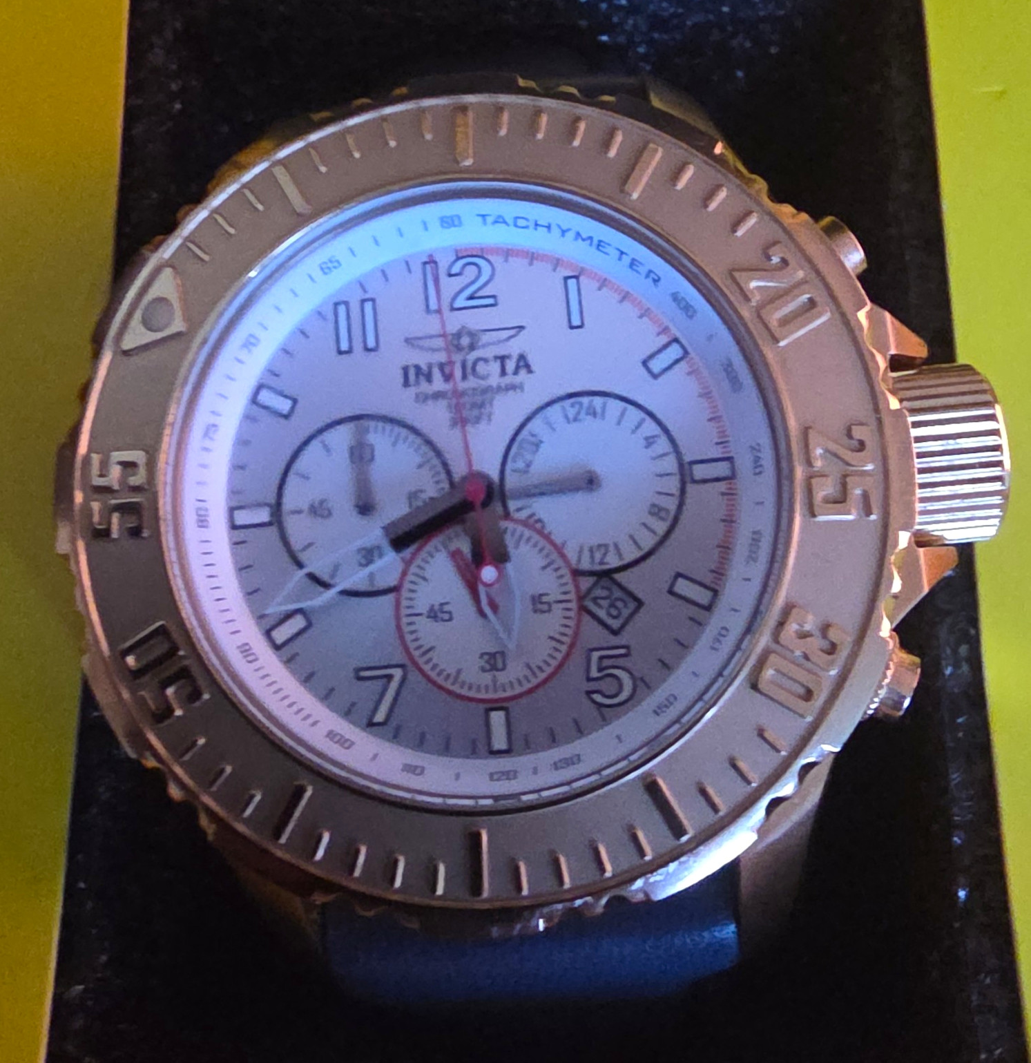 Invicta Men’s II Collection Sport Chronograph features a prominent 50mm