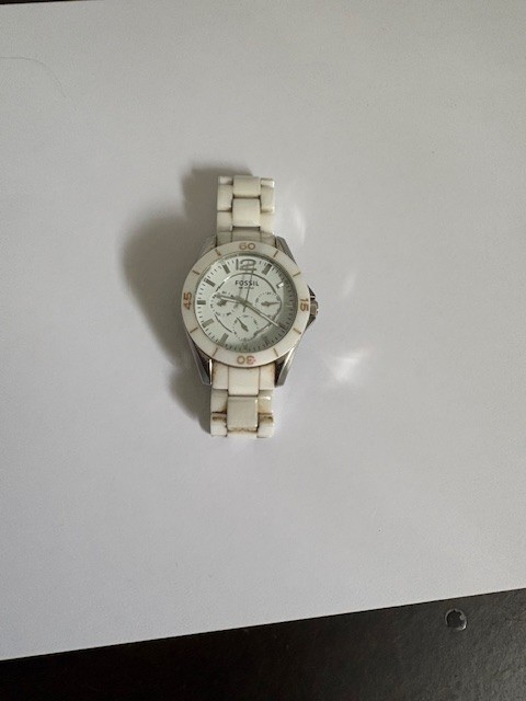 Fossil White Ceramic Women’s Watch Model CE1002