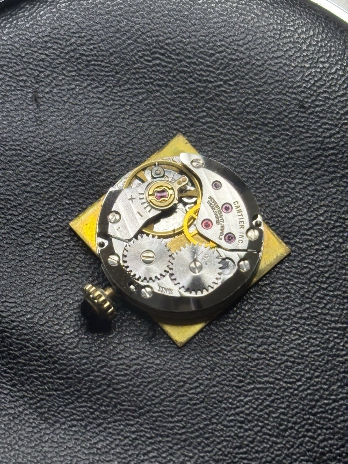 Vintage Must De Cartier Tank Manual Wind Brown Turtle Shell Dial 20.5x28mm SMALL