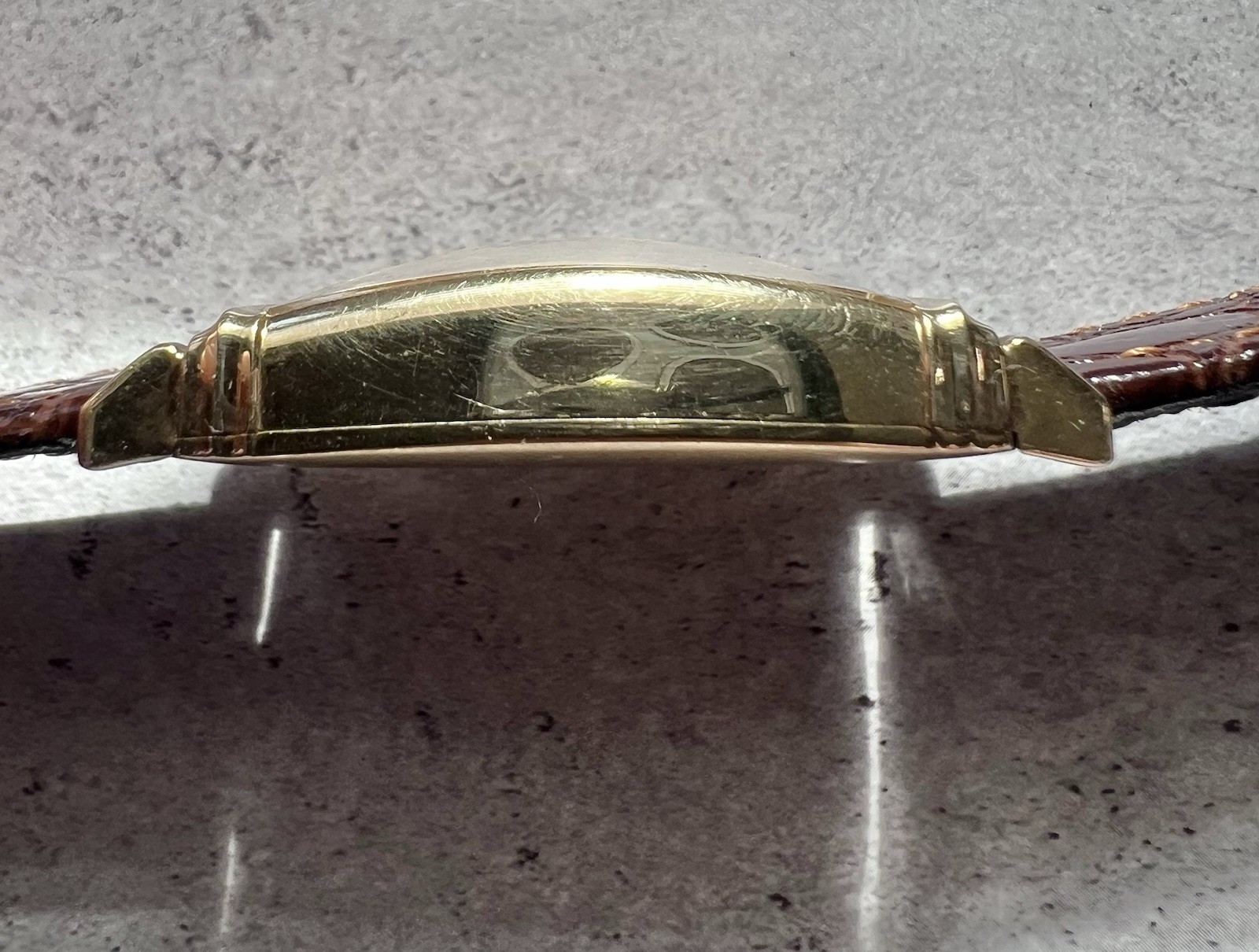 Vintage 50’s Wyler 14K Gold Filled Manual Wind Watch Salmon Dial Blue Hands