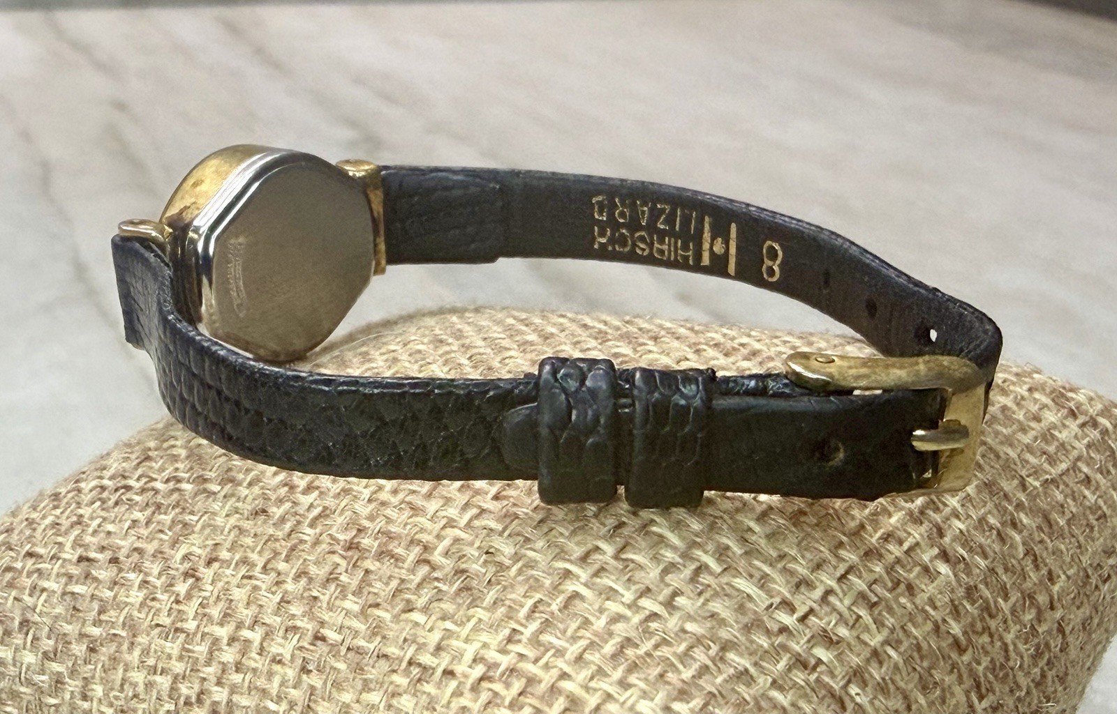 Buren 14mm VTG Ladies Watch- 17 Jewels Mechanical – Working – Hirsch Lizard Band