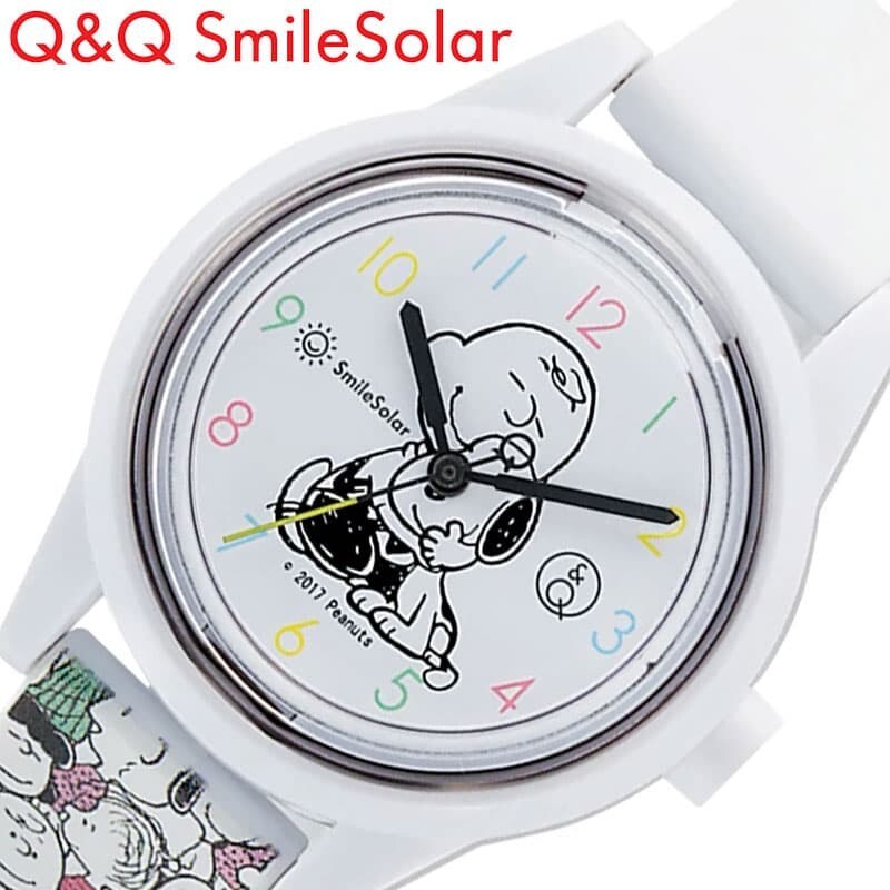 CITIZEN Q&Q Snoopy Charlie Brown Peanuts Watch RP01-806 White Solar Power