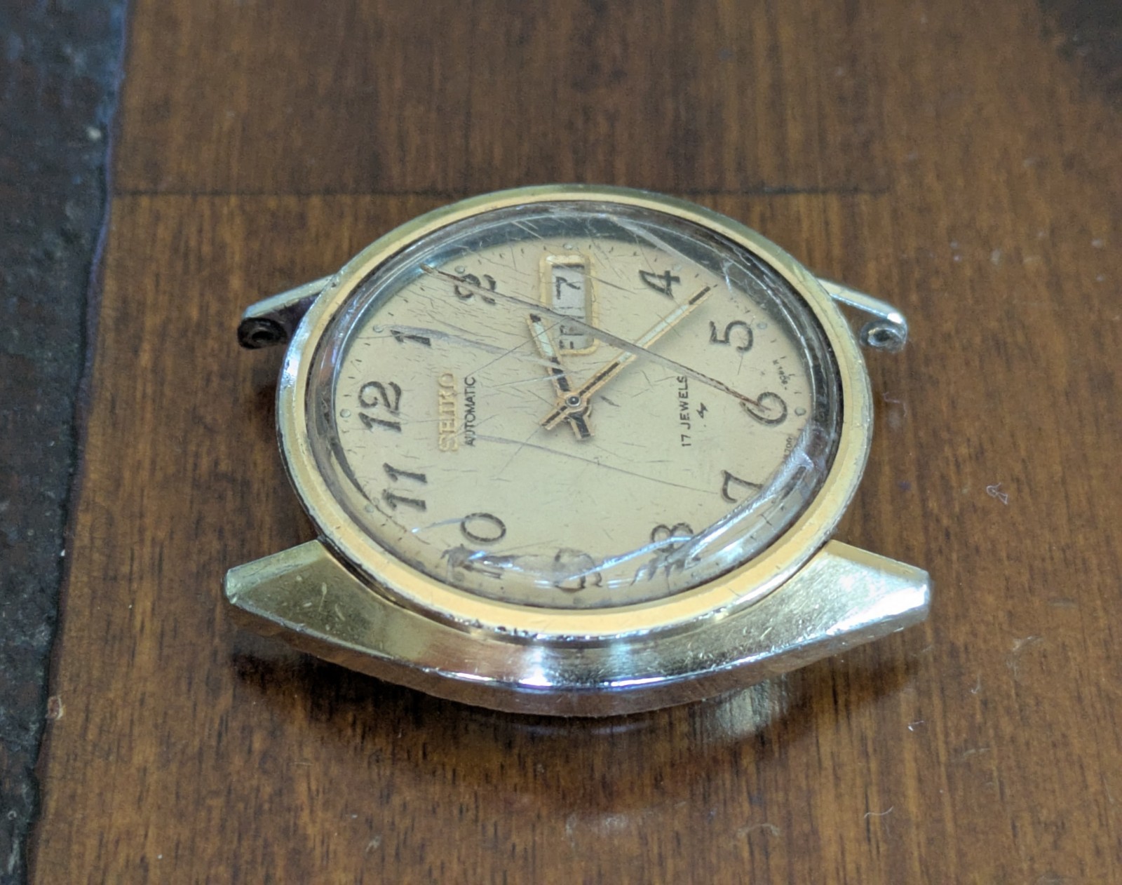 Vtg Seiko 7009-8279 Automatic Men’s Watch 37.5mm Missing Seconds Hand