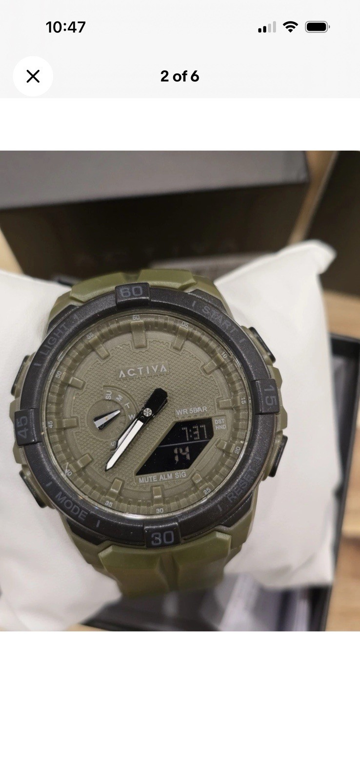 Activa Spry X Invicta Digital Essentials Men 53mm ABS Army Green ACW2583-005 NEW