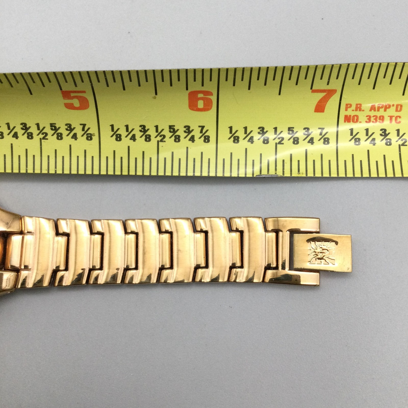 Anne Klein Diamond Womens Watch 32mm Pink MOP Dial Gold Tone New Battery 7.25″