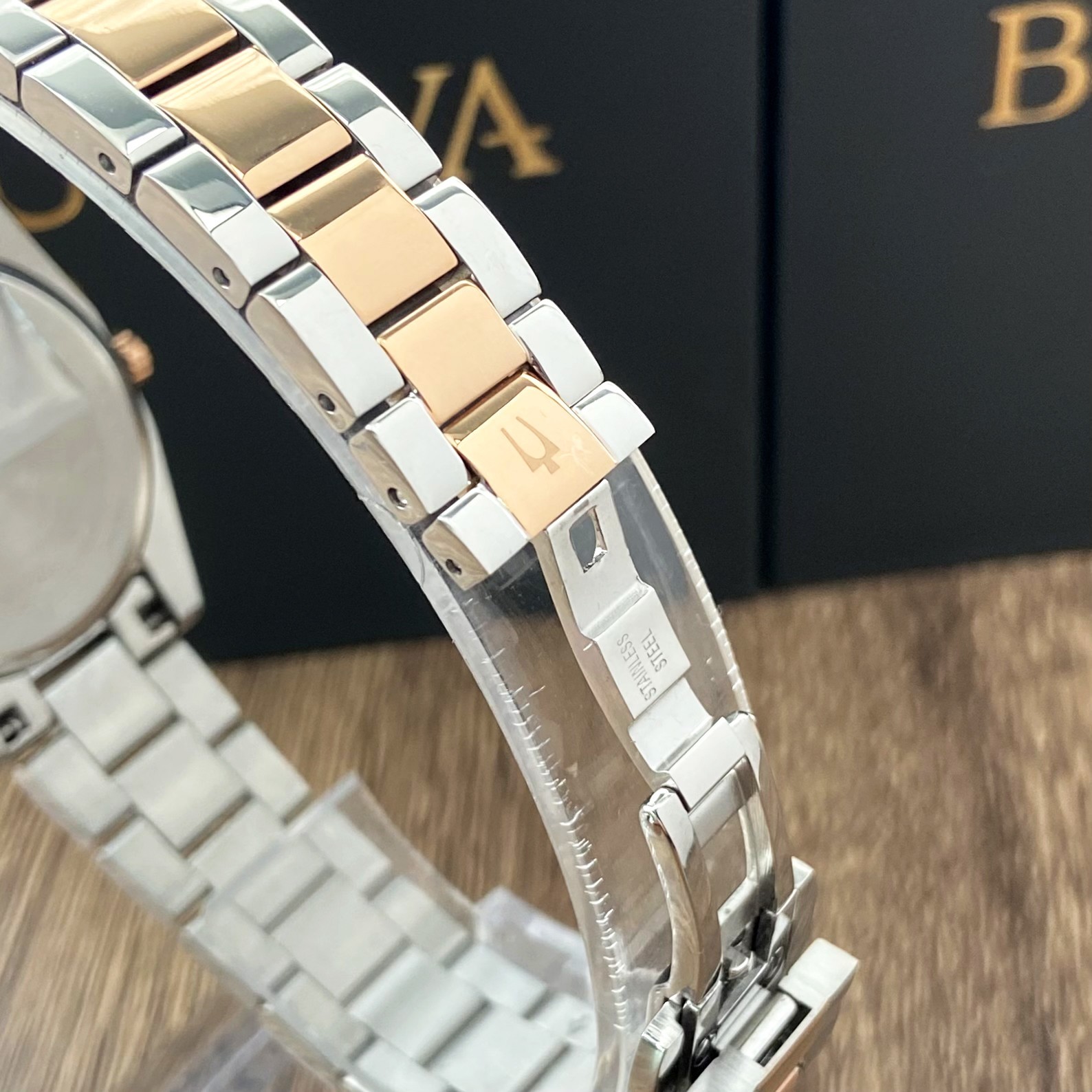 Bulova Surveyor 98P207 Mother of Pearl White Dial Rose Gold Women’s Watch