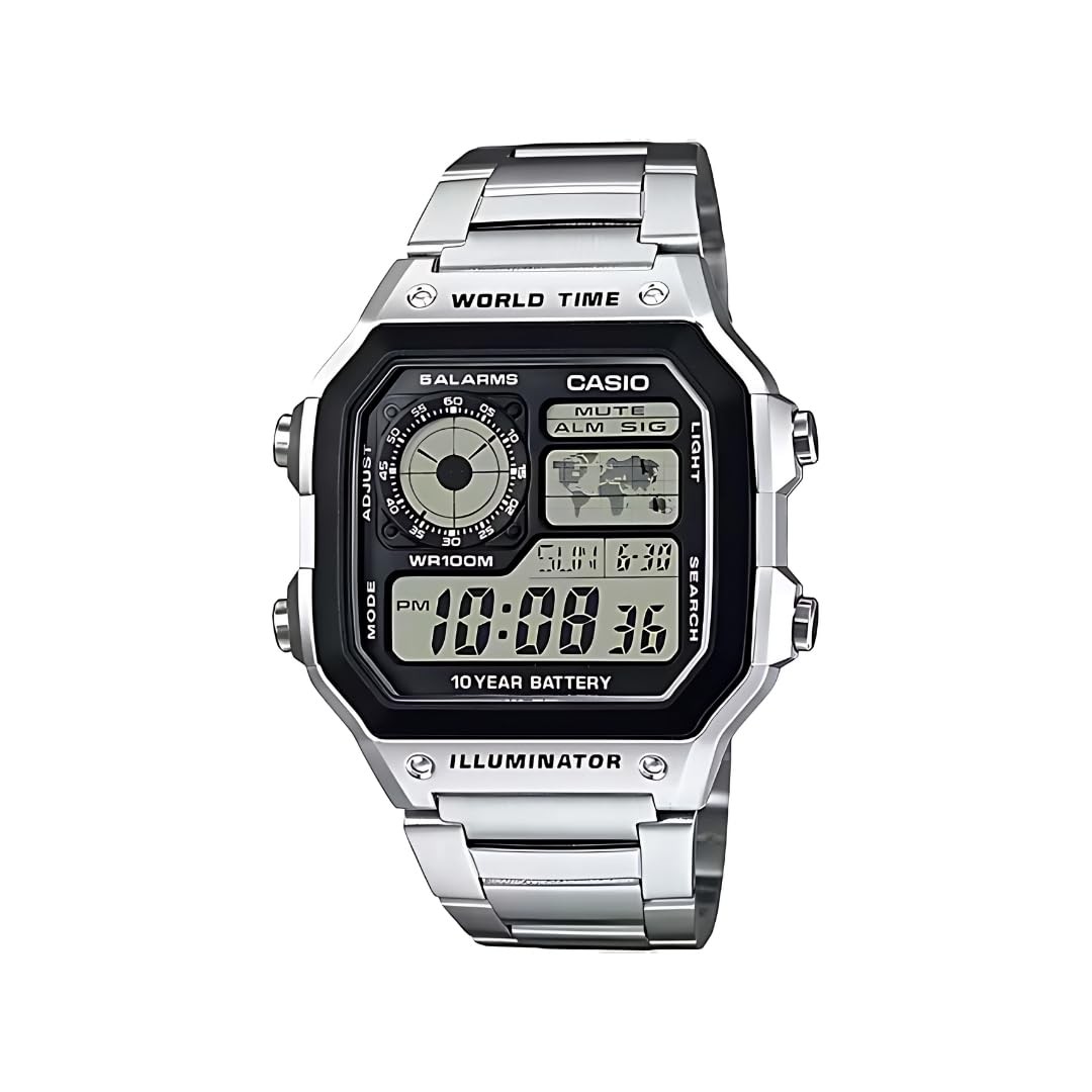 CASIO STANDARD AE-1200WHD-1A Men’s Analog Digital Watch 10BAR Waterproof