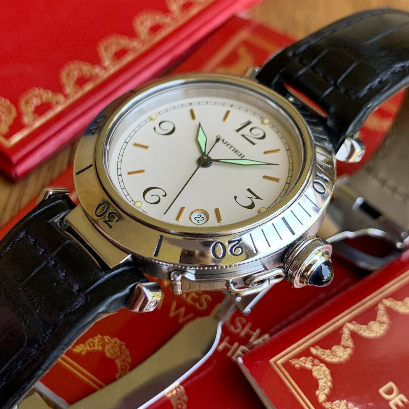 Cartier Pasha Plongeur W3100655 38mm Stainless Steel Watch w/ Papers