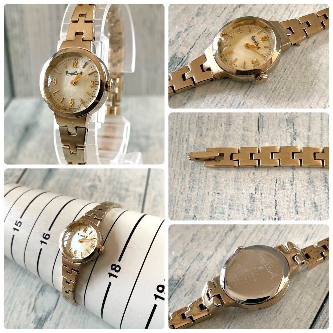 MARGARET HOWELL Watch Round Gold Used From Japan Check description