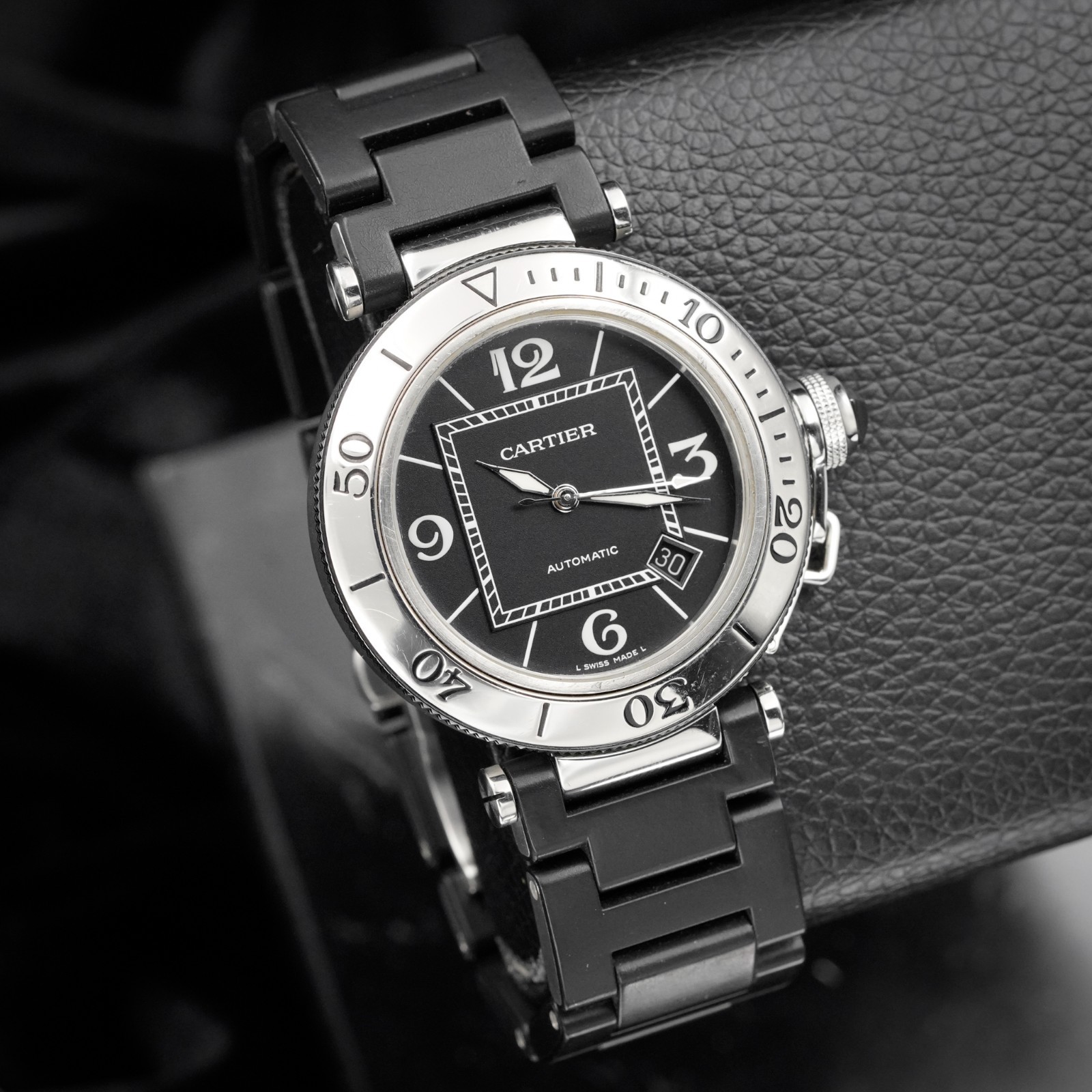 Cartier Pasha Seatimer 2790 40mm Black Dial Automatic Steel Men’s Watch & Box
