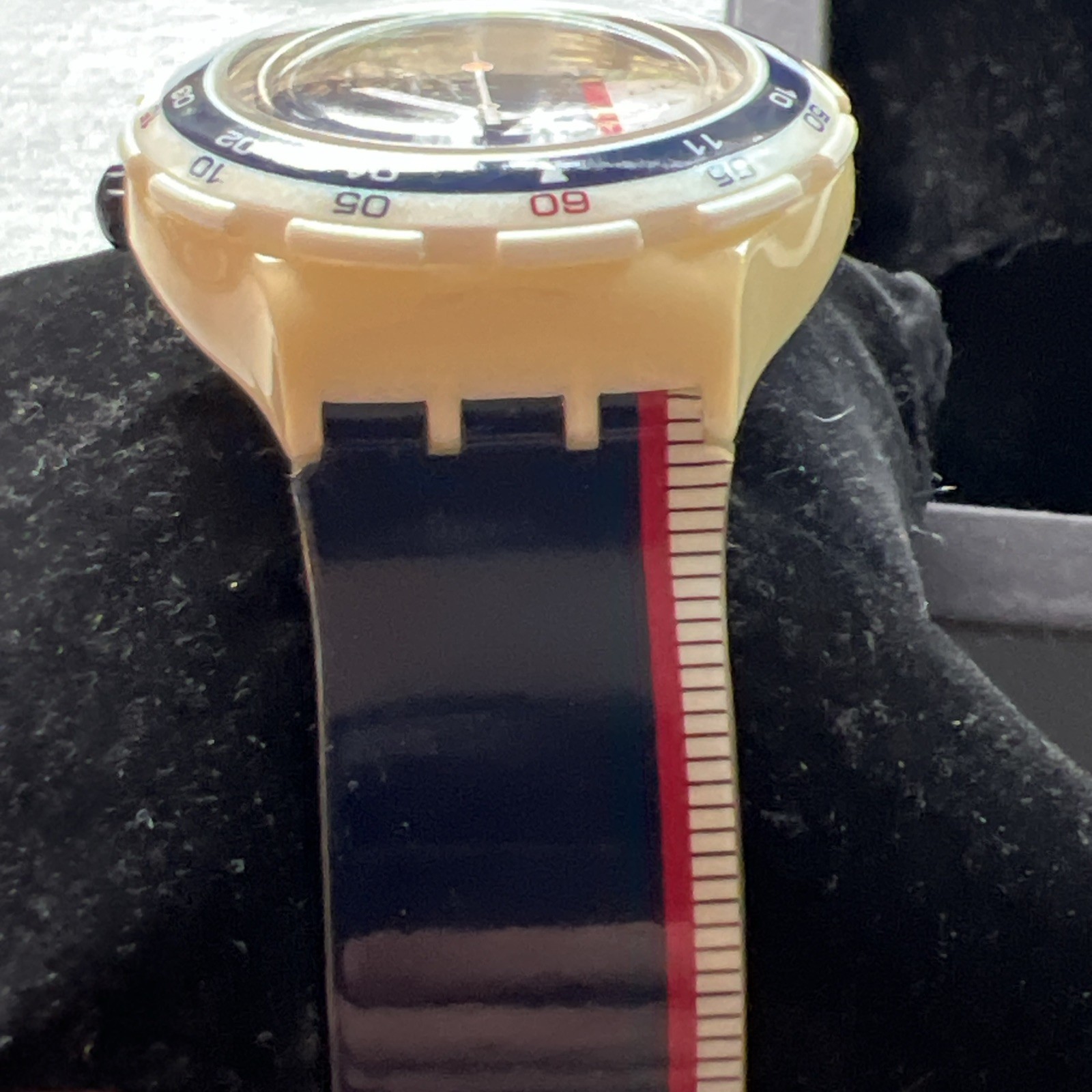 Swatch Watch SAILOR Scuba 200 1999 SDW100 Nautical Blue White & Red Swiss Made