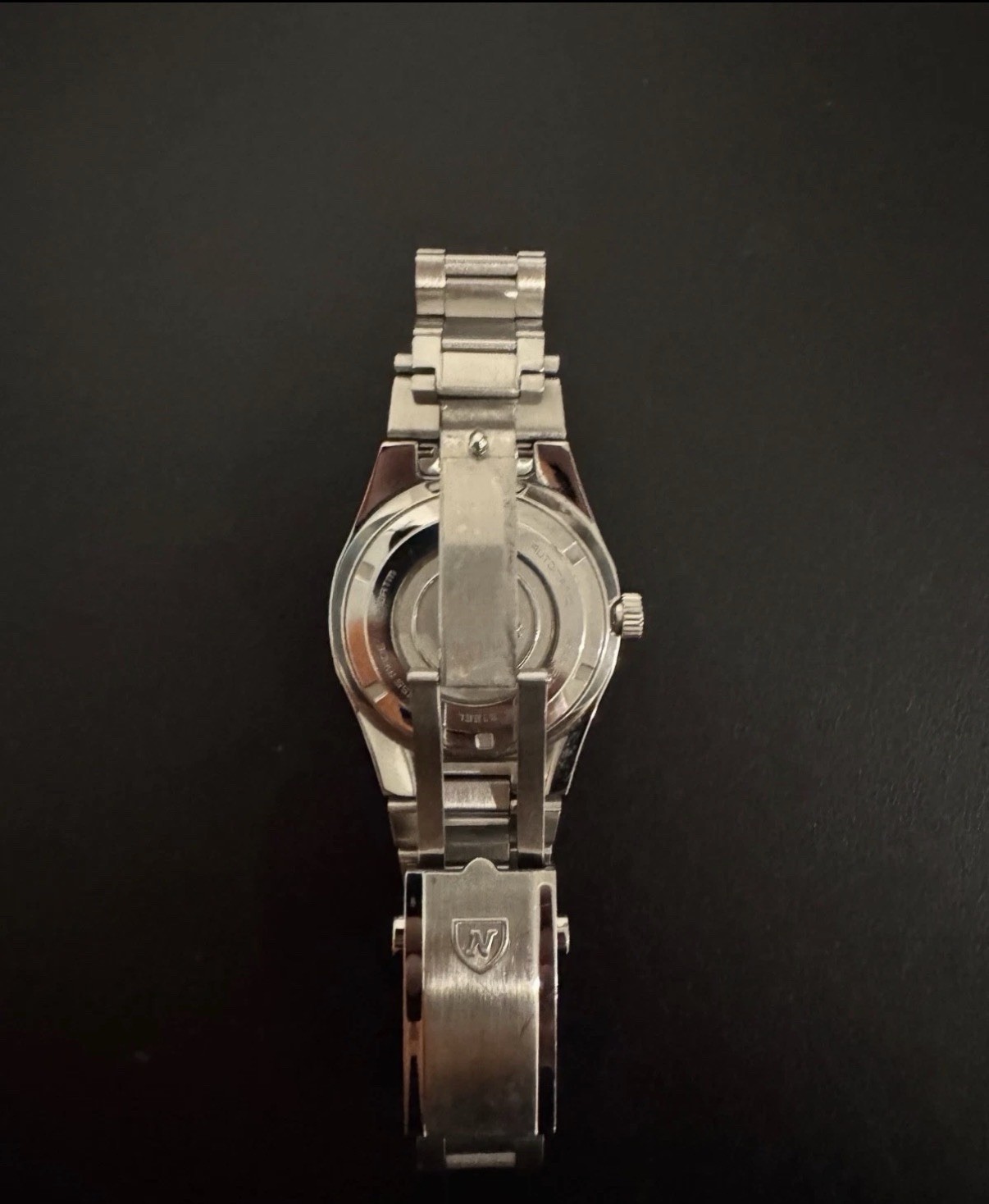 Nivada Grenchen F77 Brown Textured Dial Auto 37mm Octagon 100m SS Box/Papers