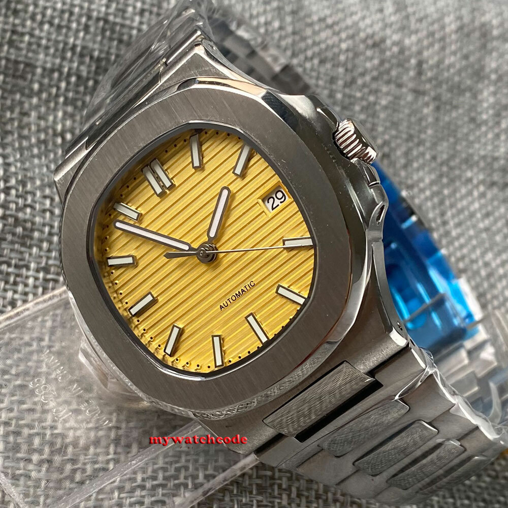 Square 40mm Bliger Black Dial Sapphire Glass PT5000 NH35A Automatic Mens Watch