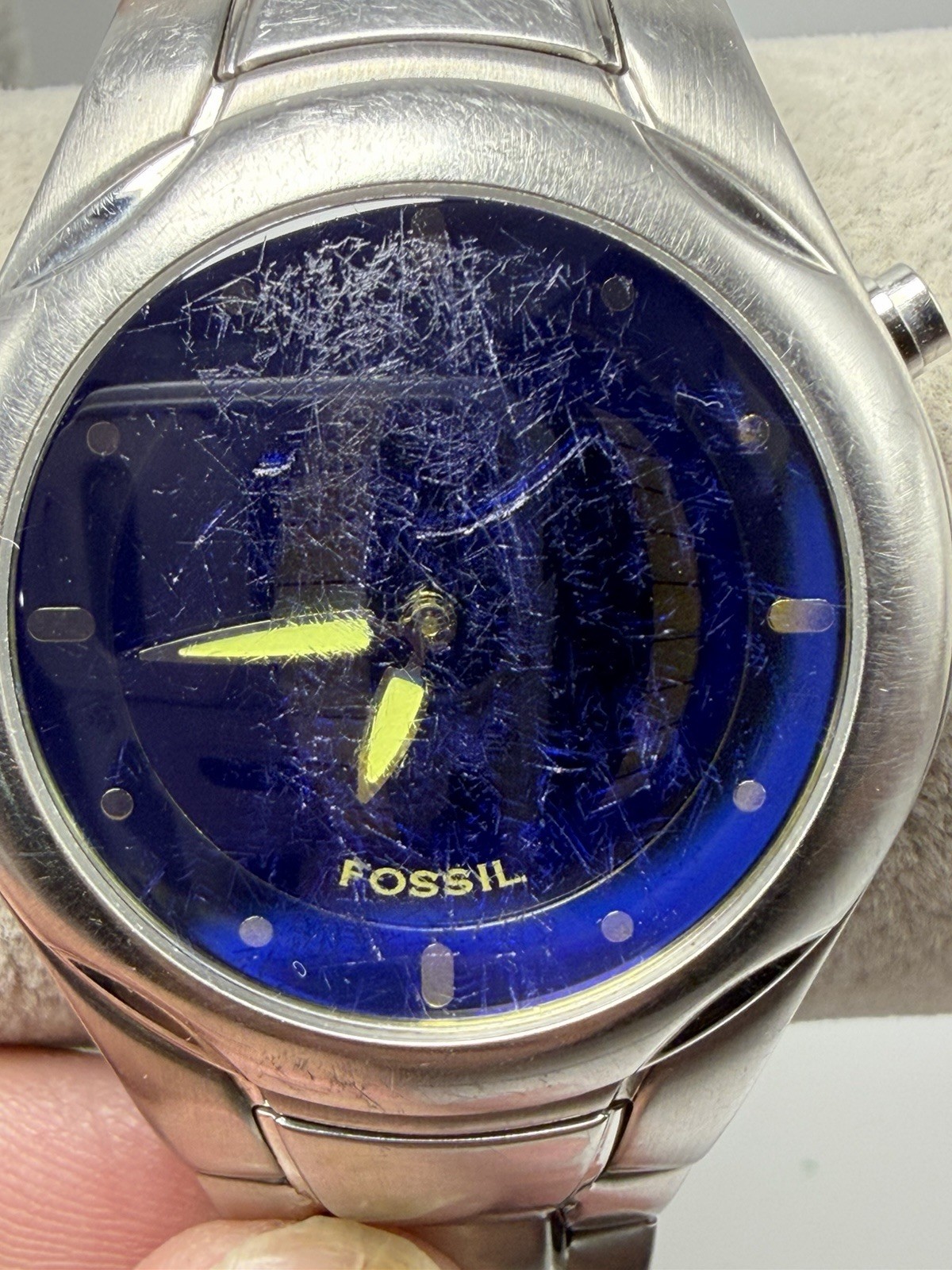 Scratched Face Fossil JR-8096 Big Tic New Batteries Mens Watch 40MM 8″