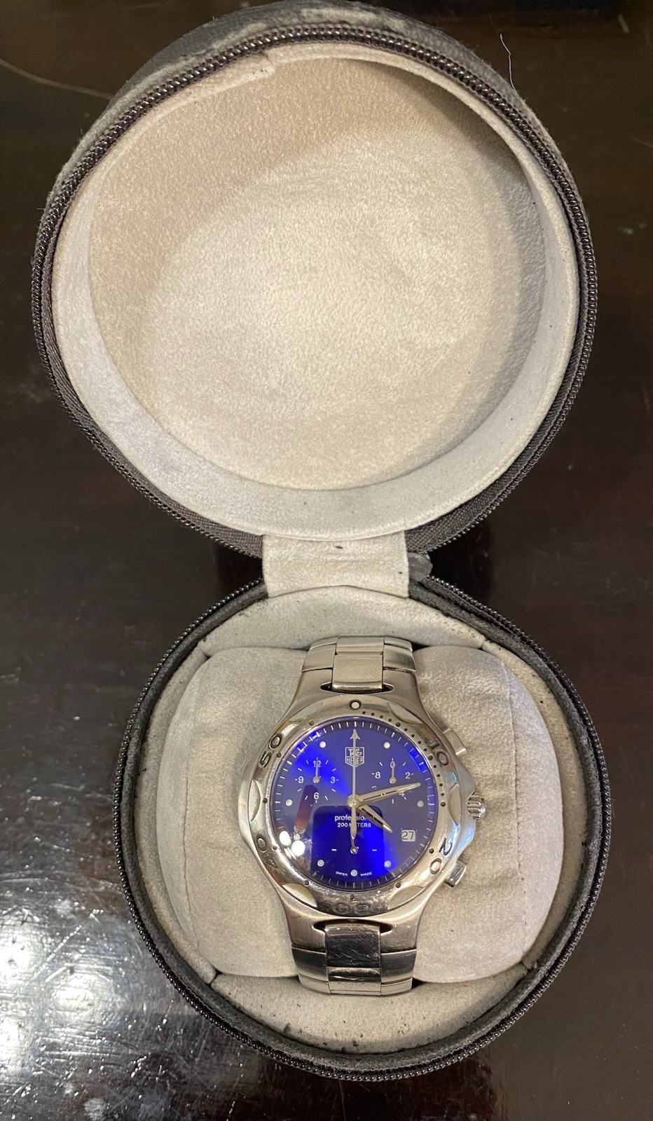 TAG Heuer 2000 Professional 200m Blue Dial Quartz Chronograph Date Box