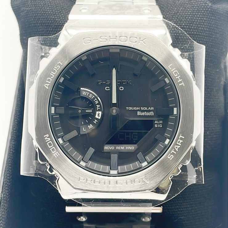 CASIO Clock GSHOCK FULL METAL 2100 Series GMB2100D1AJF Black Silver Stainless St