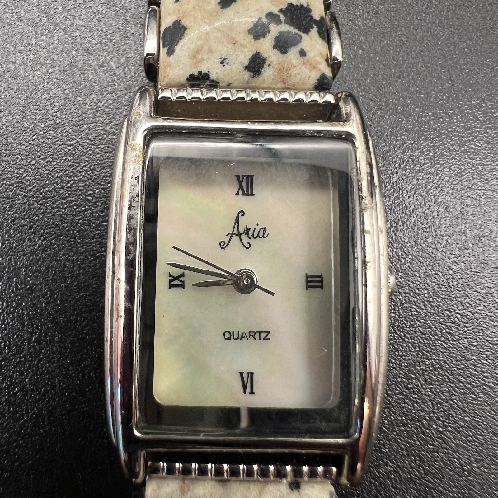 Aria Quartz Watch with Speckled Stone Adjustable Band *Needs Battery*