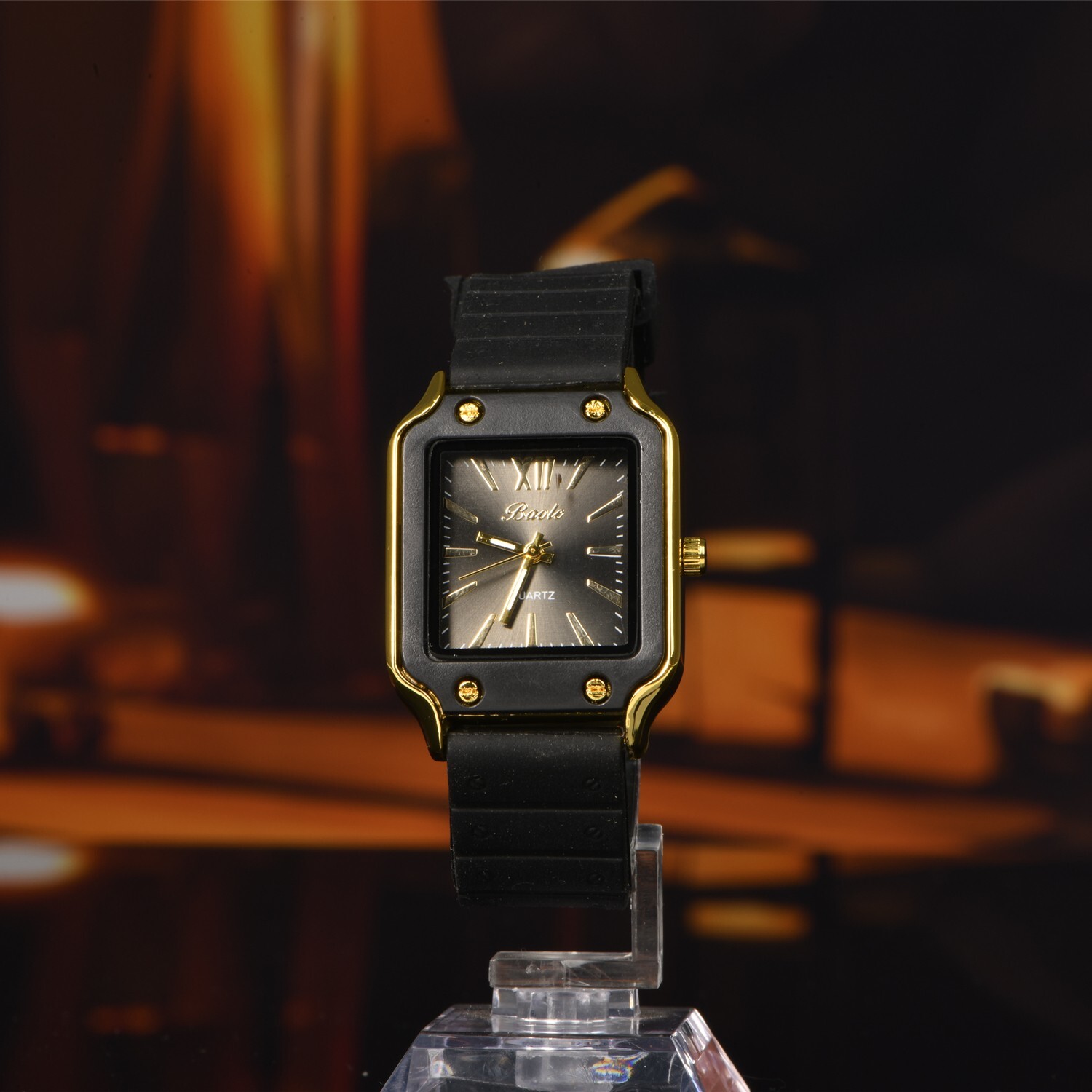 Casual Square Gel Silicone Band Quartz Analog Wrist Watch Women Girls