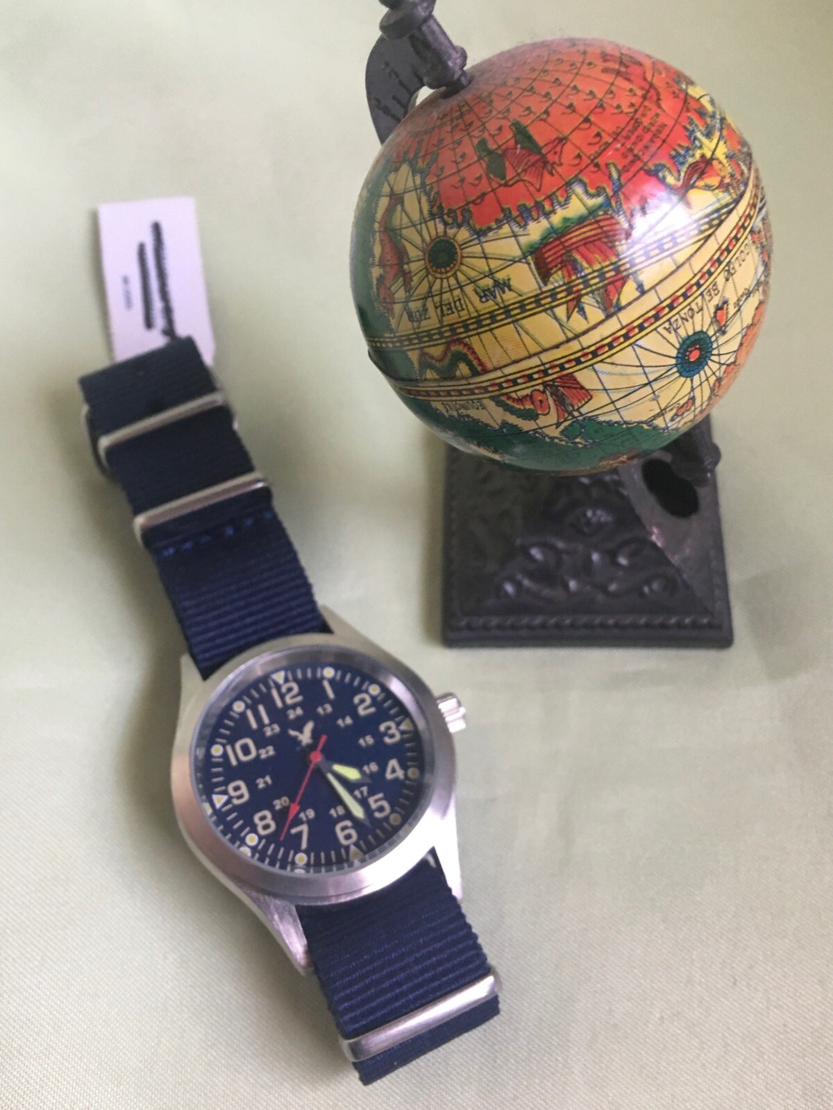 American Eagle Outfitters Watch With Canvas Strap Navy Blue -New