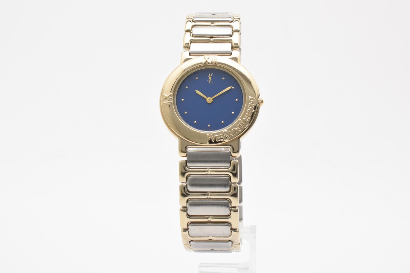 [Near MINT] Vintage YSL Saint Laurent 4620-E60957Y Blue Quartz Women’s Watch