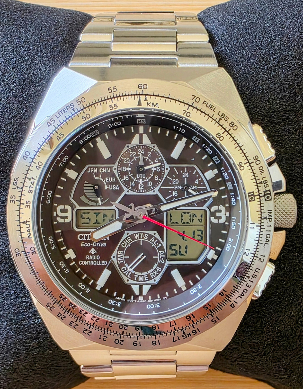 Citizen Promaster Skyhawk Black Dial Sapphire World Time Watch JY8120-58E