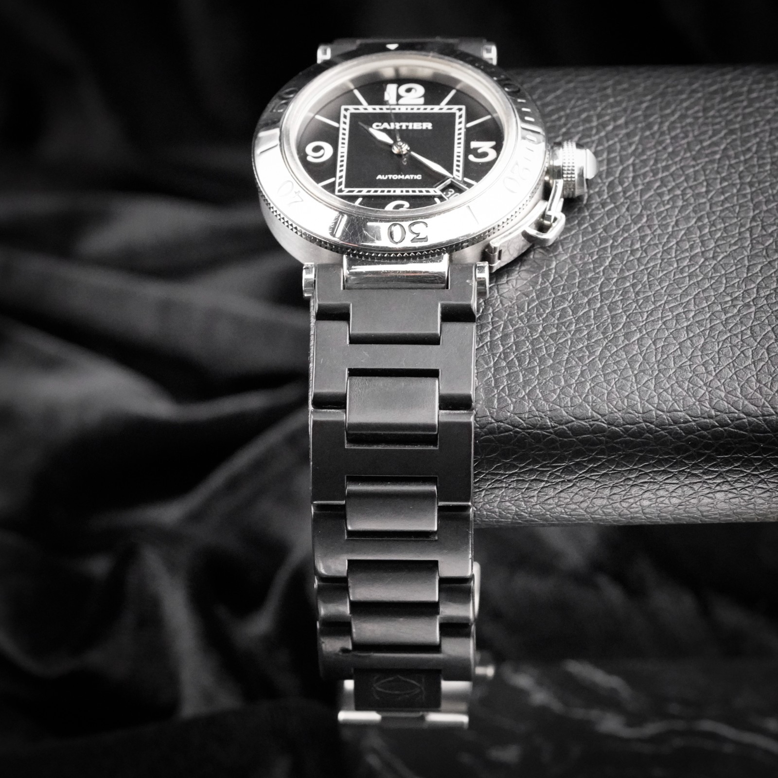 Cartier Pasha Seatimer 2790 40mm Black Dial Automatic Steel Men’s Watch & Box