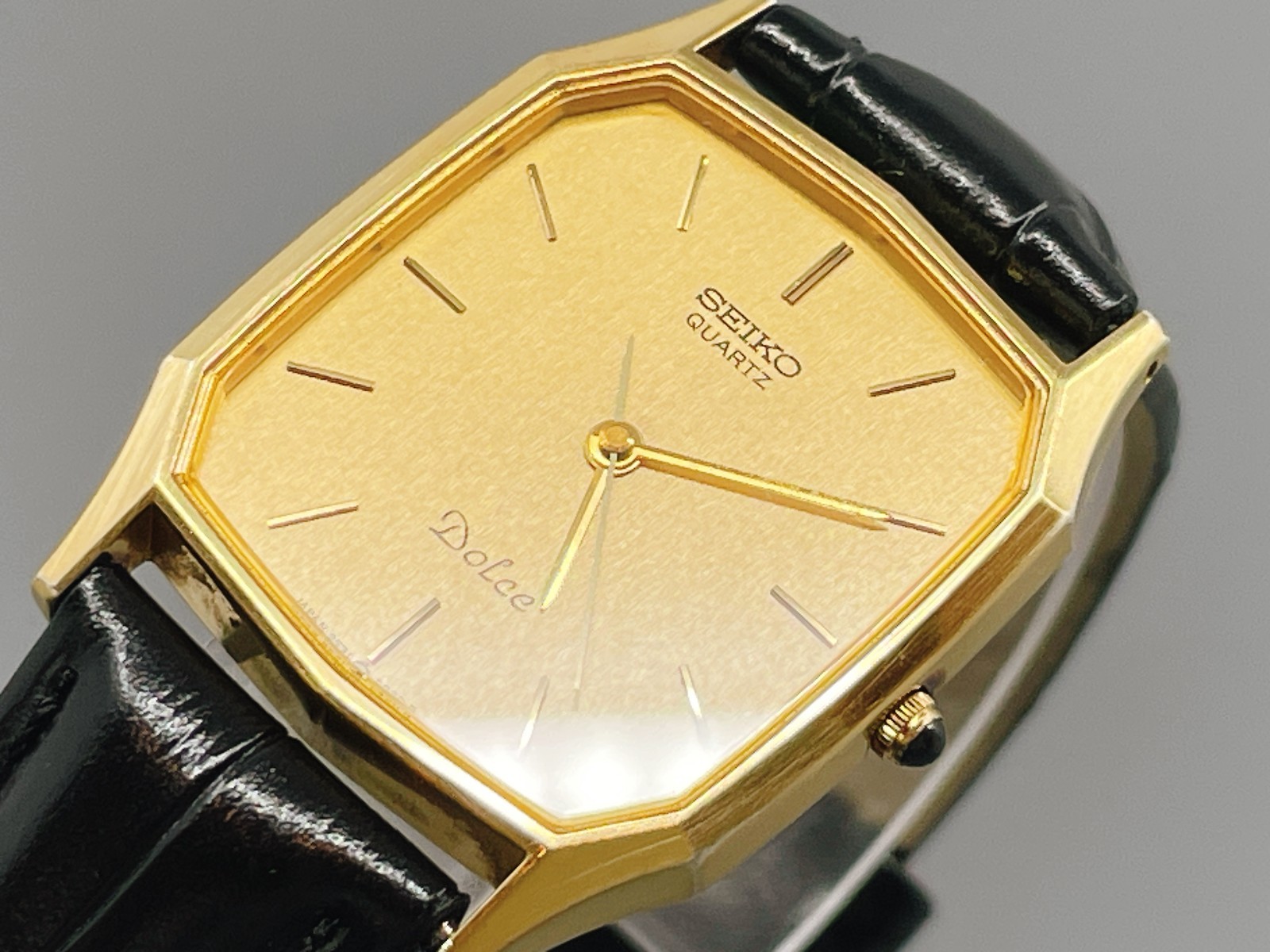 Vintage 1985 [Mint] Seiko Dolce 9531-5030 Men’s Gold Dial Quartz Watch -US STock