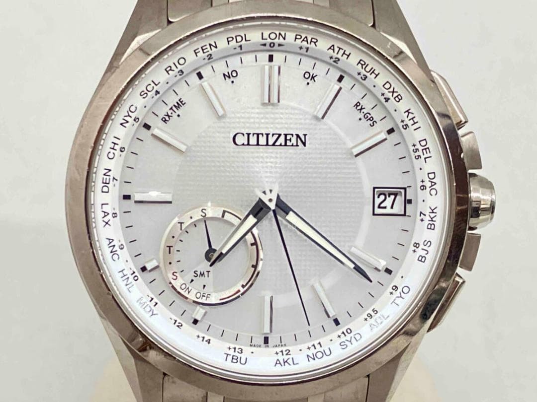 CITIZEN ATTESA Solar Radio Waves ECO-DRIVE DATE F150-T021581 SILVER