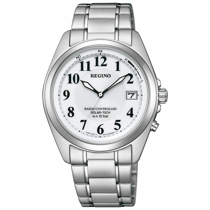 CITIZEN KS3-115-11 Wrist watch REGUNO SolarTech White SS Analog Men Unused