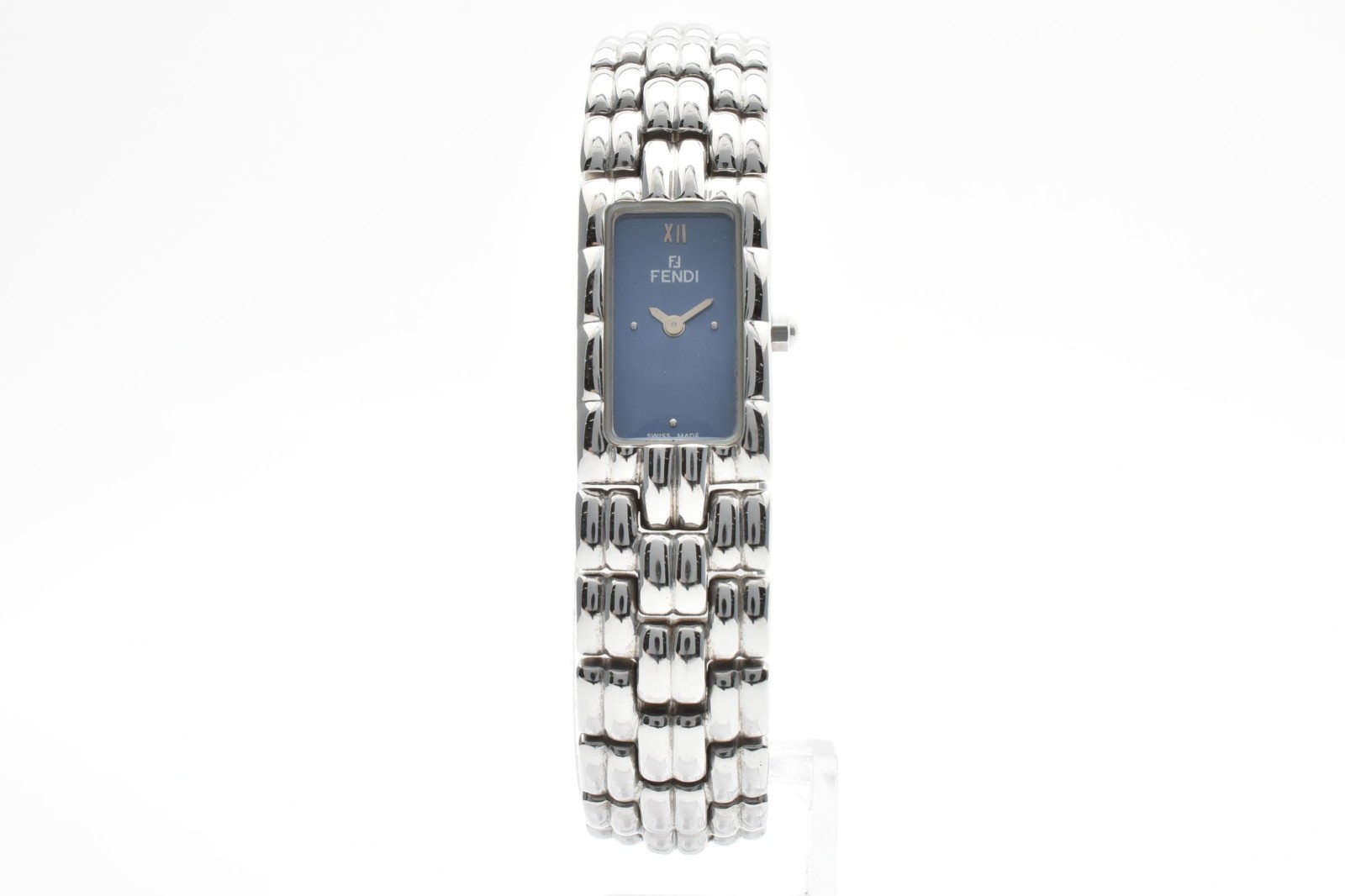 [NEAR MINT] FENDI Orologi 660L Navy Dial silver Ladies Quartz Watch From JAPAN