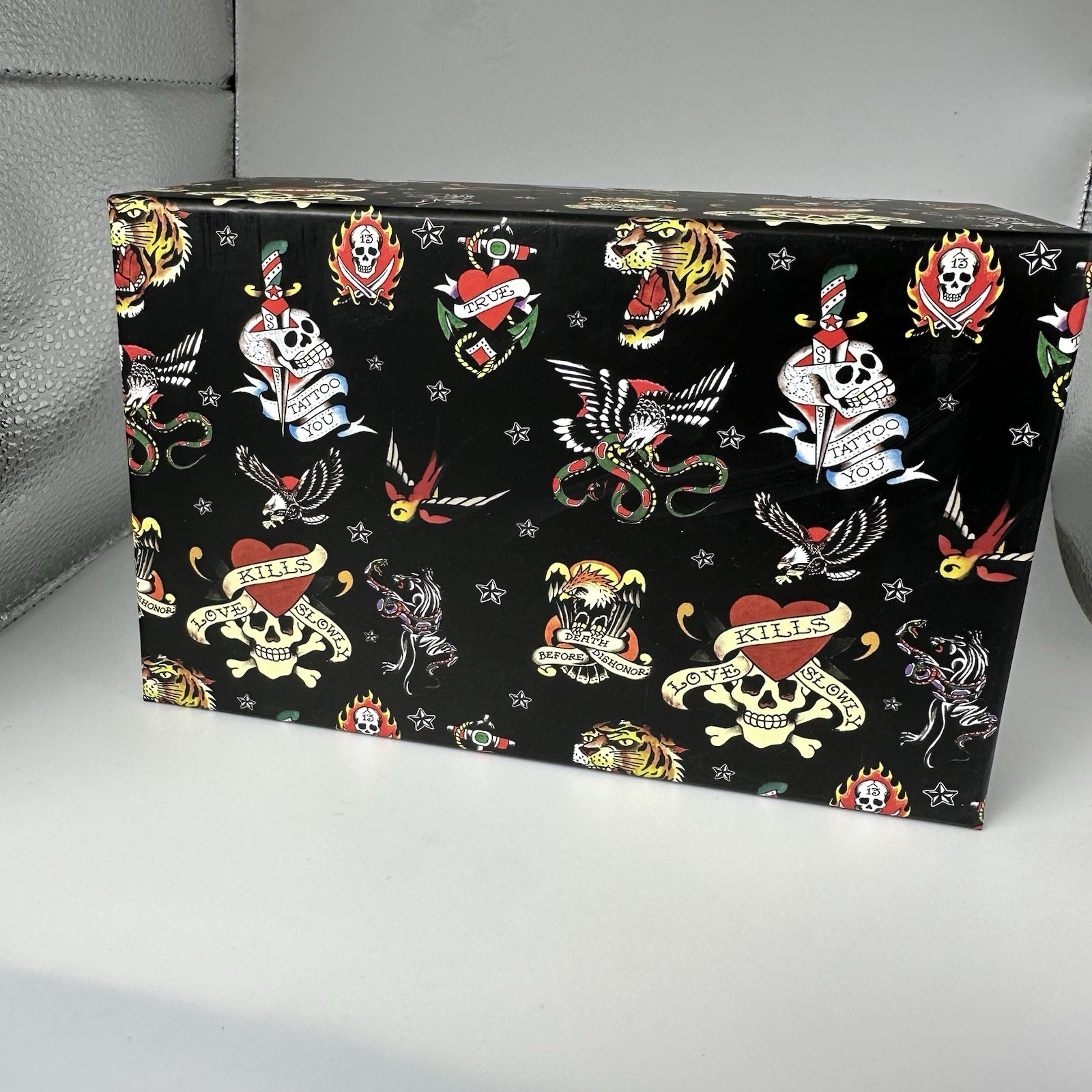Rare New Ed Hardy Logos Men’s 2 Pc Skull 💀 Skeleton Pocket Watch Set $120 MSRP