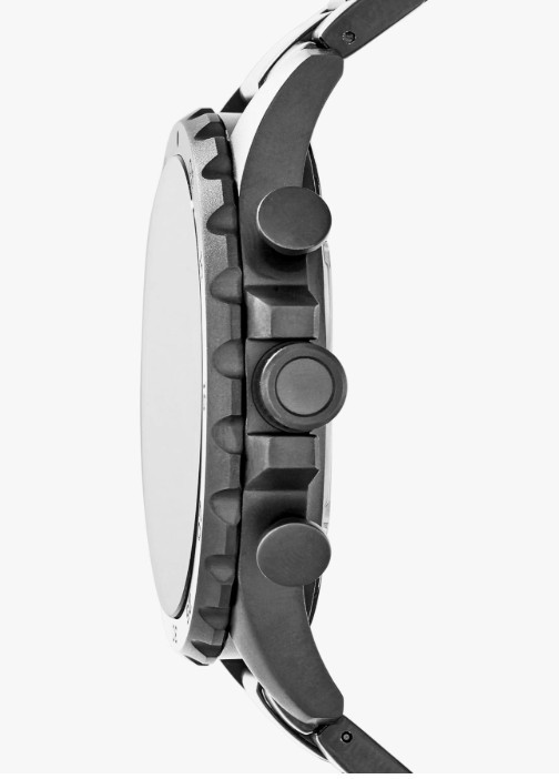 Fossil Men’s Nate Quartz Watch, Oversized Stainless Steel Chronograph Watch