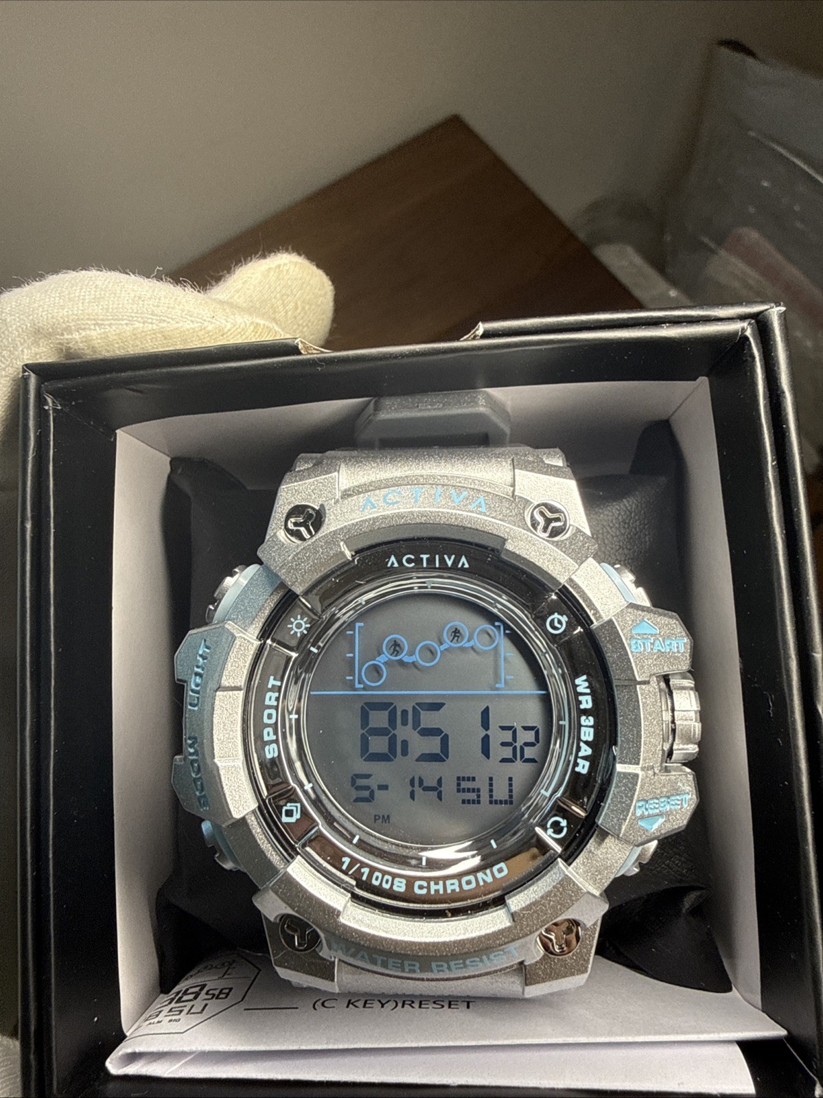 Activa X Invicta Digital Summit Unisex Watch – 50mm. Silver (ACW8082-025)