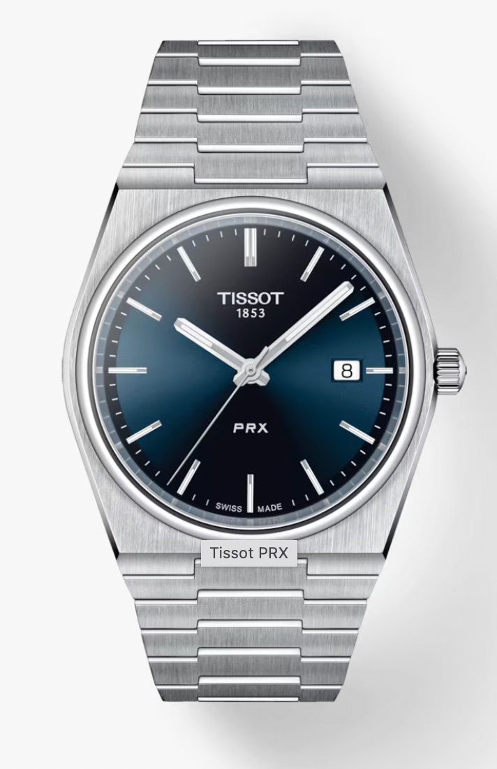Tissot PRX Quartz Blue Dial Men’s Watch, Stainless steel case, 40mm case size