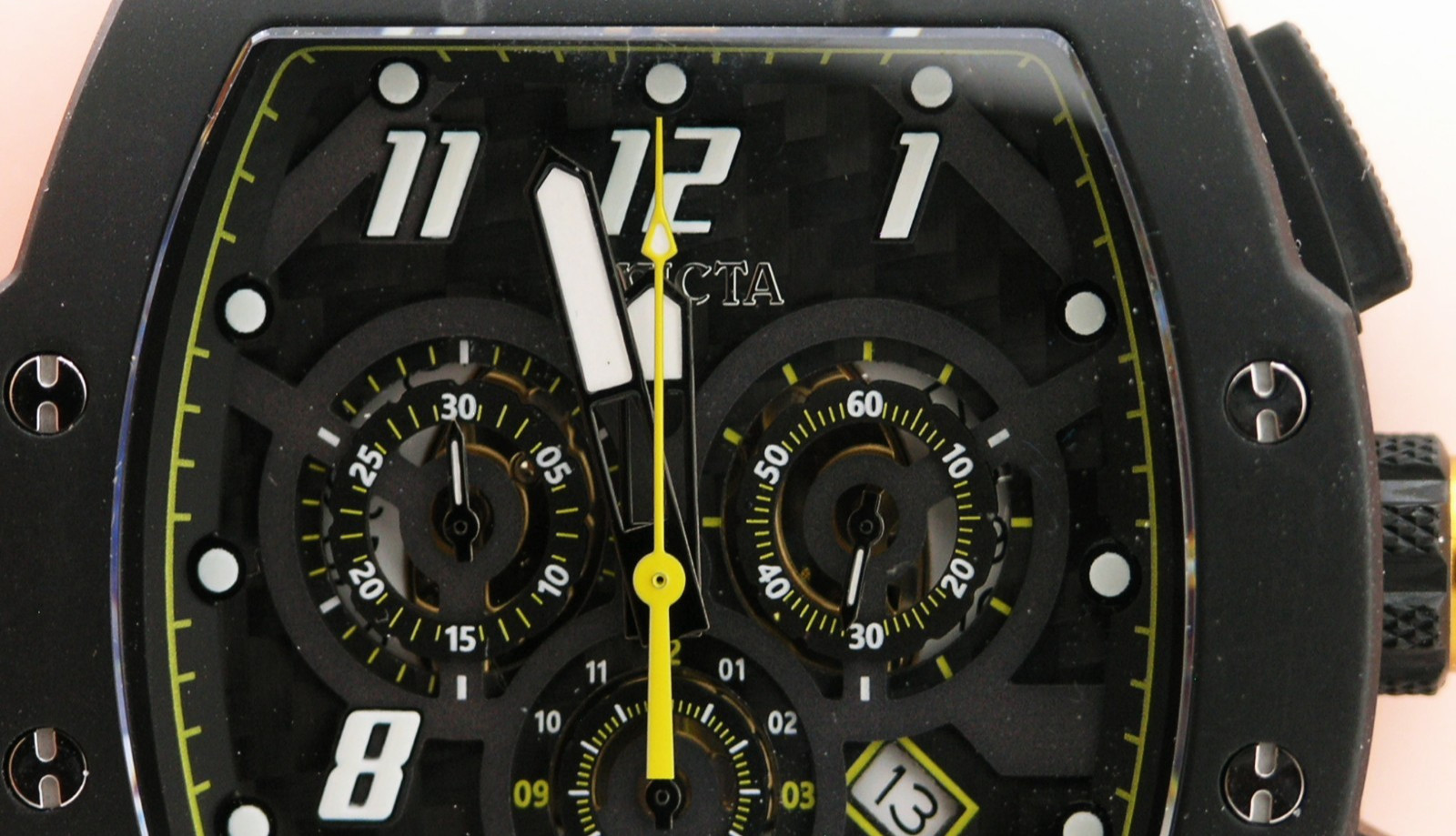 NEW INVICTA RACING 46643 SWISS RONDA BLACK CHRONOGRAPH TITANIUM SAPPHIRE LE 47MM