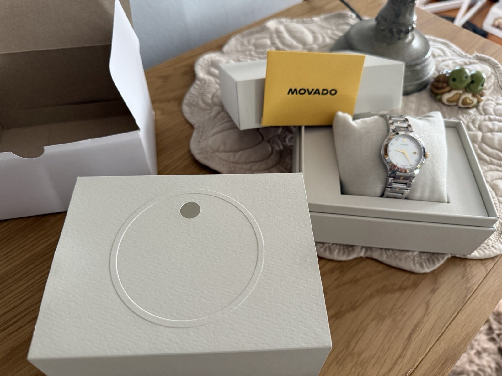 Movado Sports Edition Women’s Two-Tone Diamond Marker Date Quartz Watch w/Box