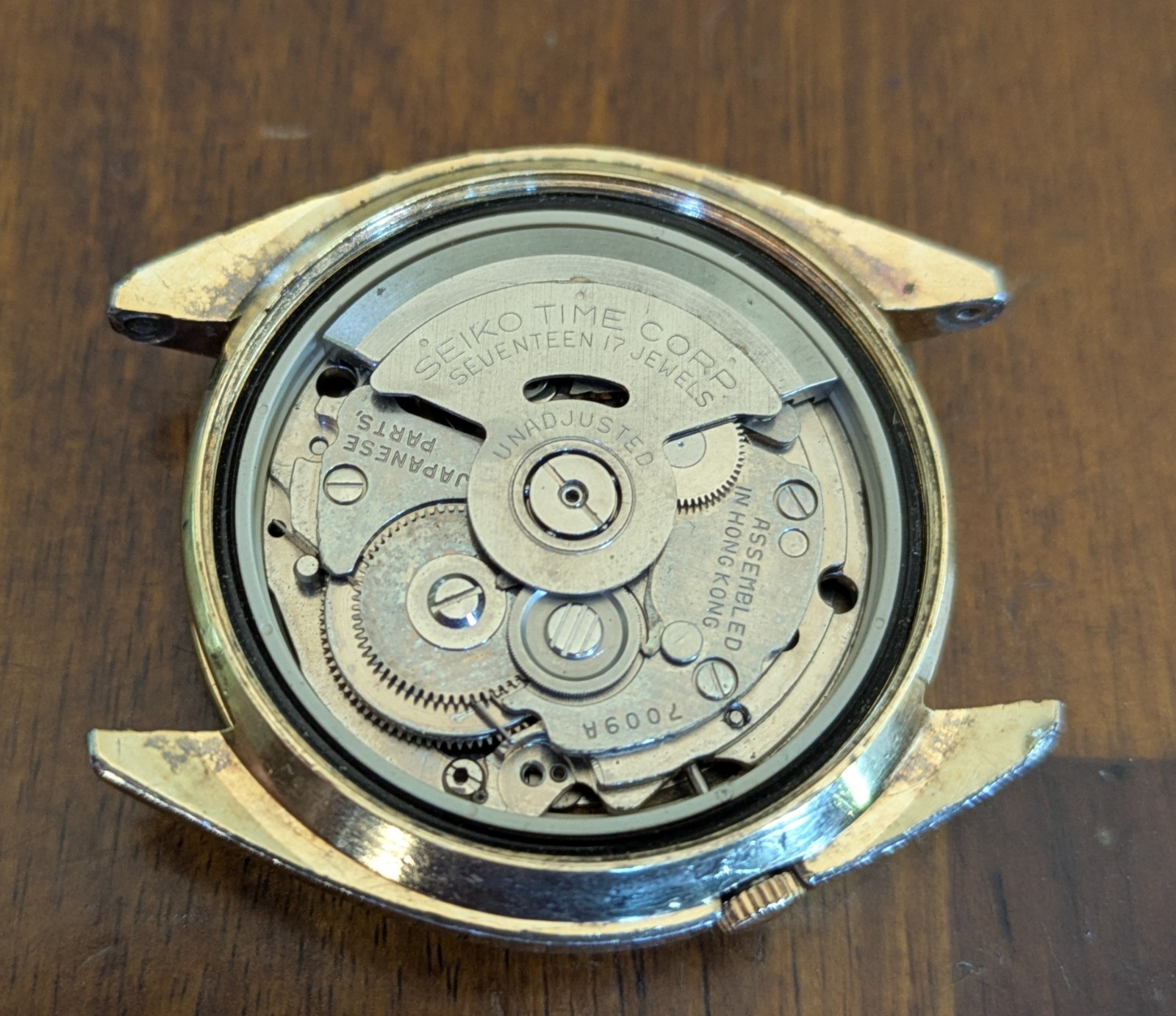 Vtg Seiko 7009-8279 Automatic Men’s Watch 37.5mm Missing Seconds Hand