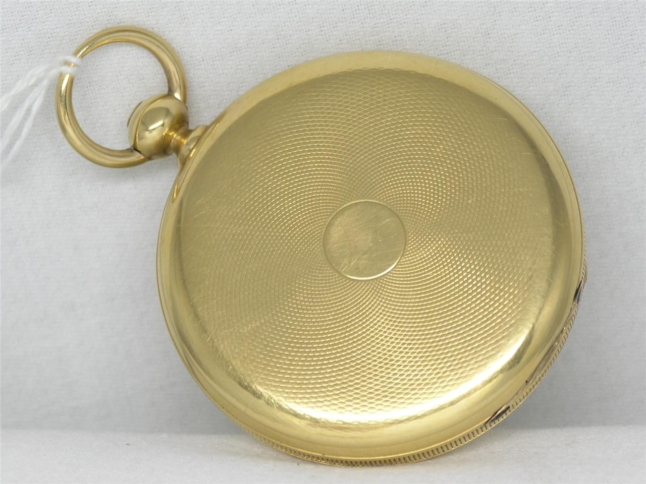 VERY RARE 55MM JULES JURGENSEN 18K KEY WIND 20 JEWEL POCKET WATCH, RUNNING!