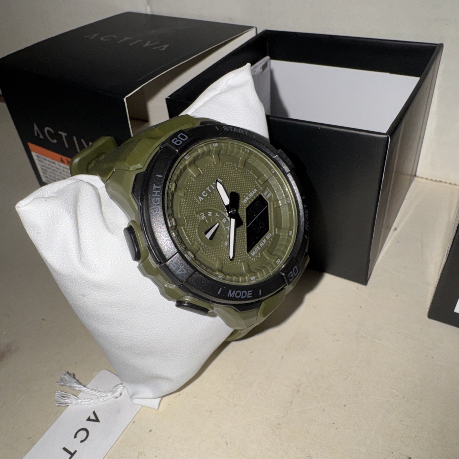 Activa Spry X Invicta Digital Essentials Men 53mm ABS Army Green ACW2583-005 NEW