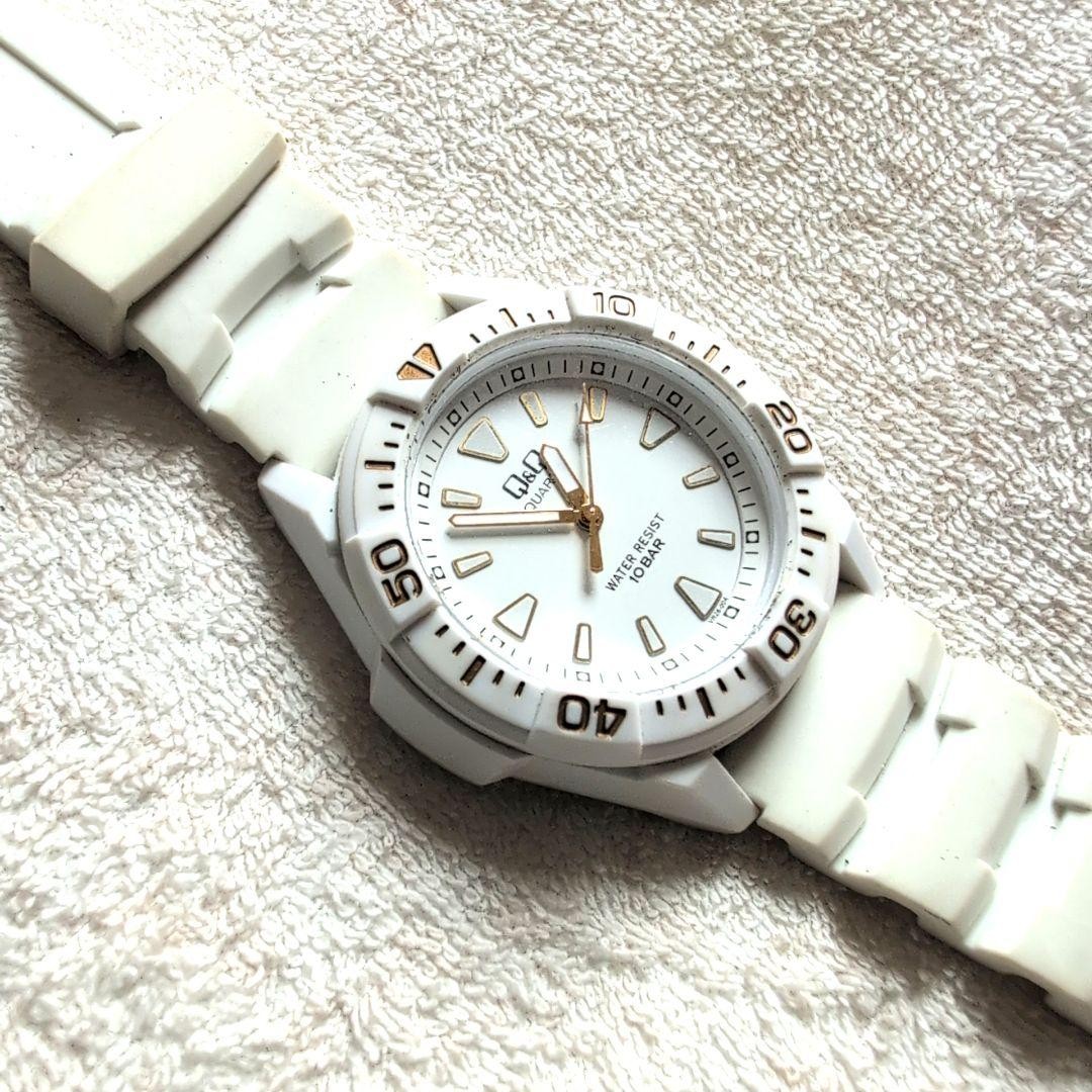 [Fully Functional] Q&Q Quartz Watch, White, 10 BAR nu