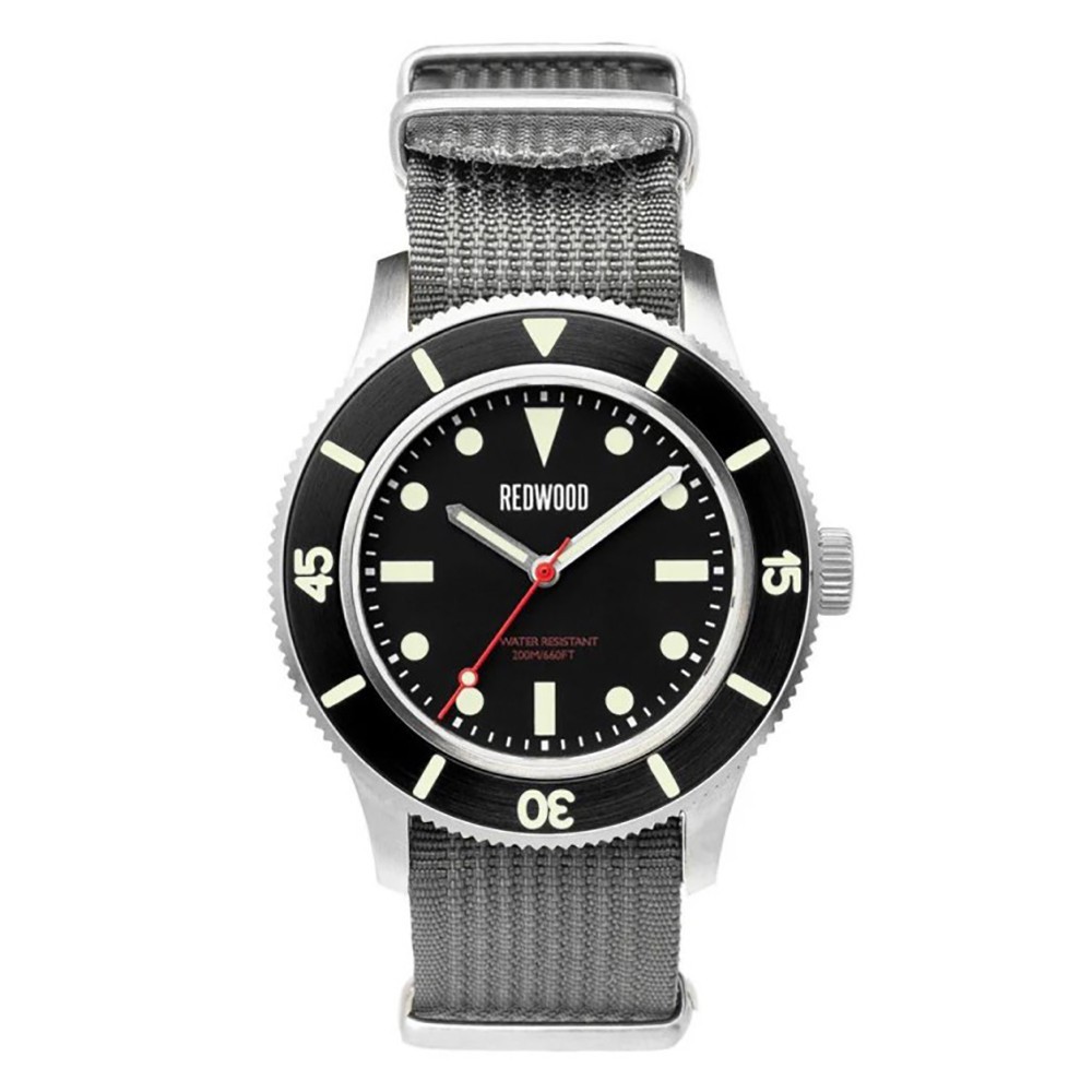 Redwood Tactical v3 Solar Black Steel Fabric Grey Military Men’s Watch