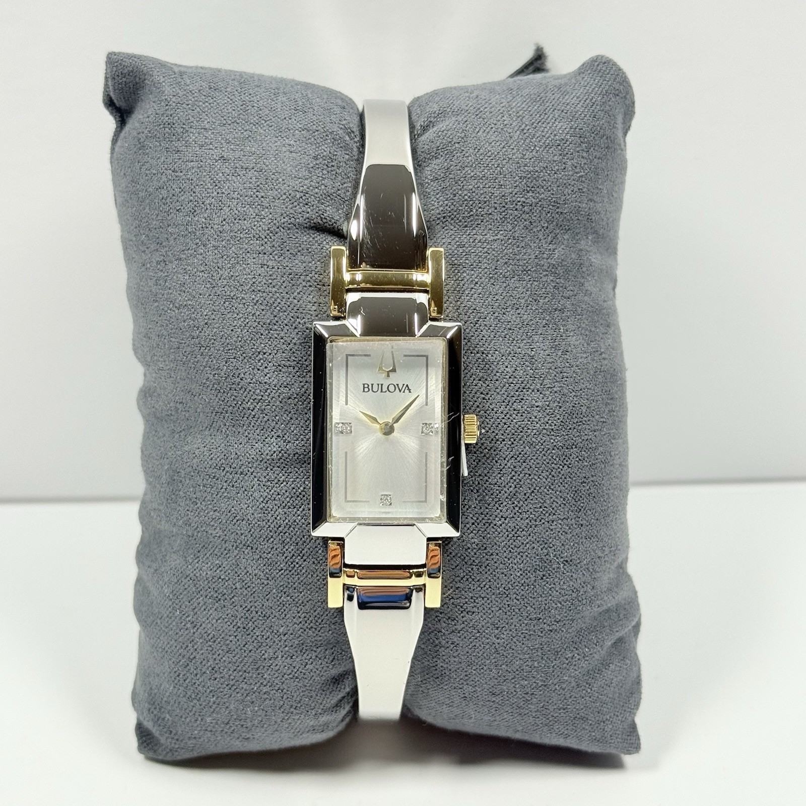 Bulova – Classic Diamond Two-Tone Stainless Steel Quartz Women’s Watch – 98P229