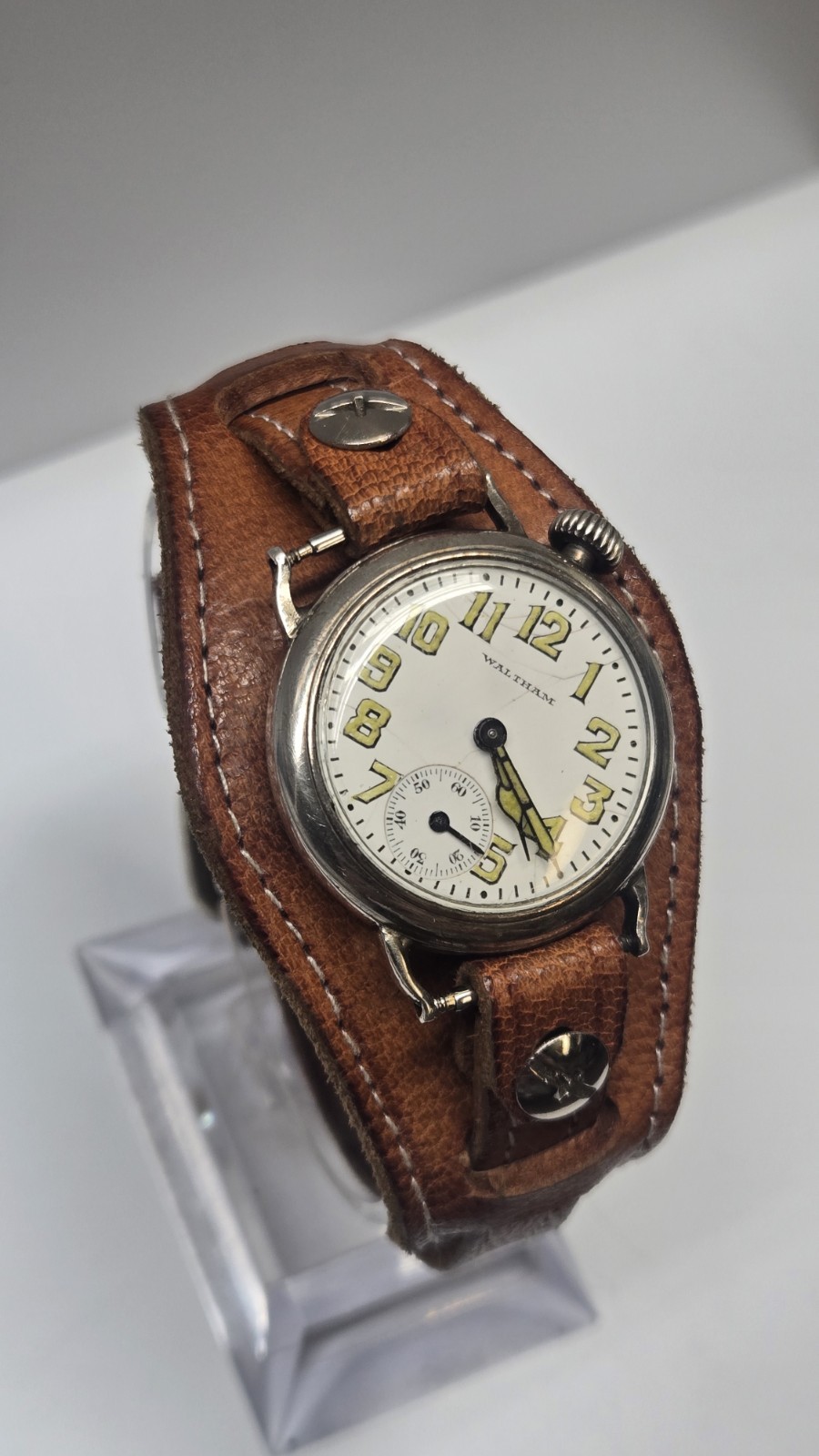 WWI Waltham Trench Watch 31mm Silver Case